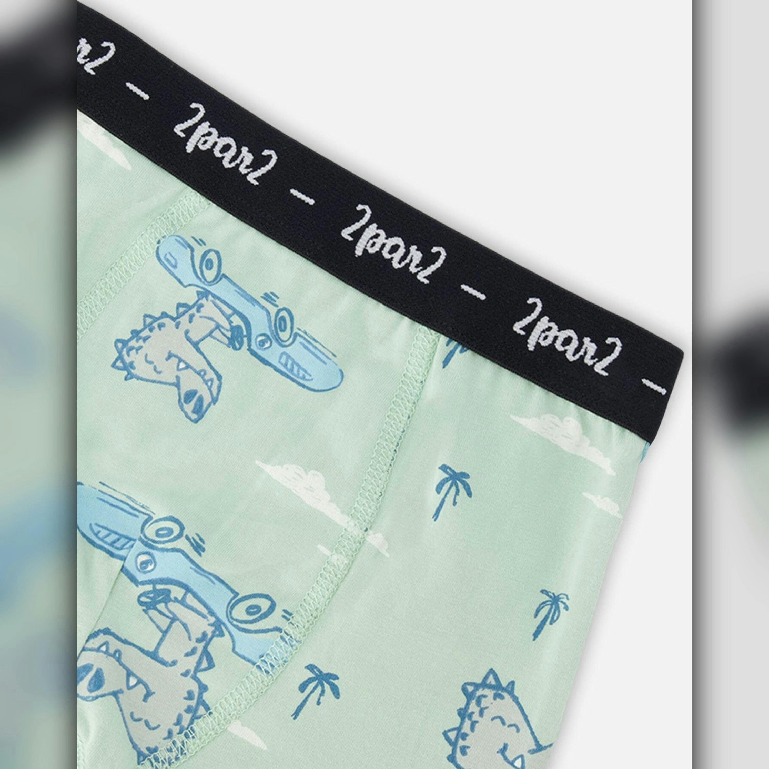 Organic Cotton Printed Adventure Boxers Pack Of 3 , view 4 of 4