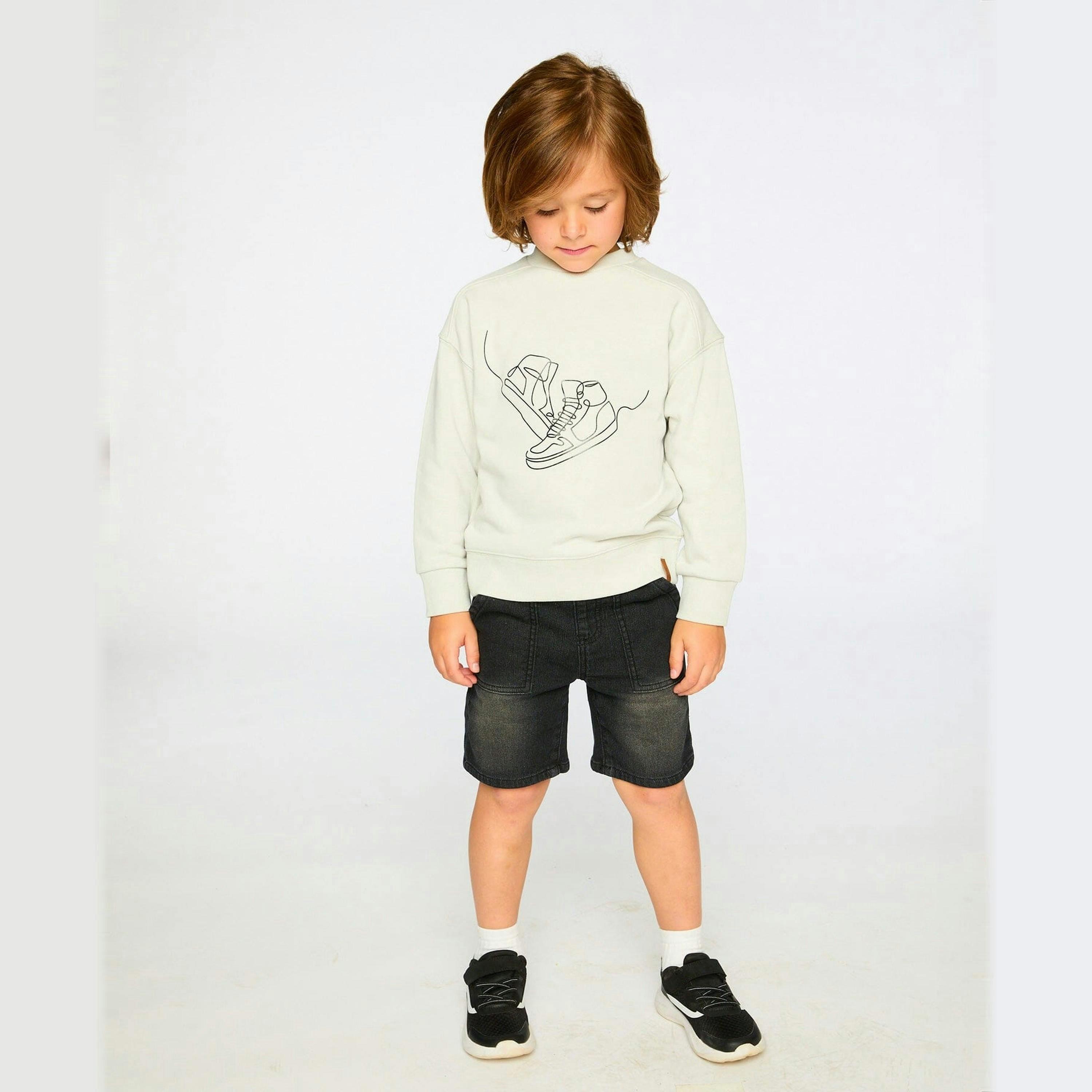 French Terry Sweatshirt Pale Grey , view 4 of 5