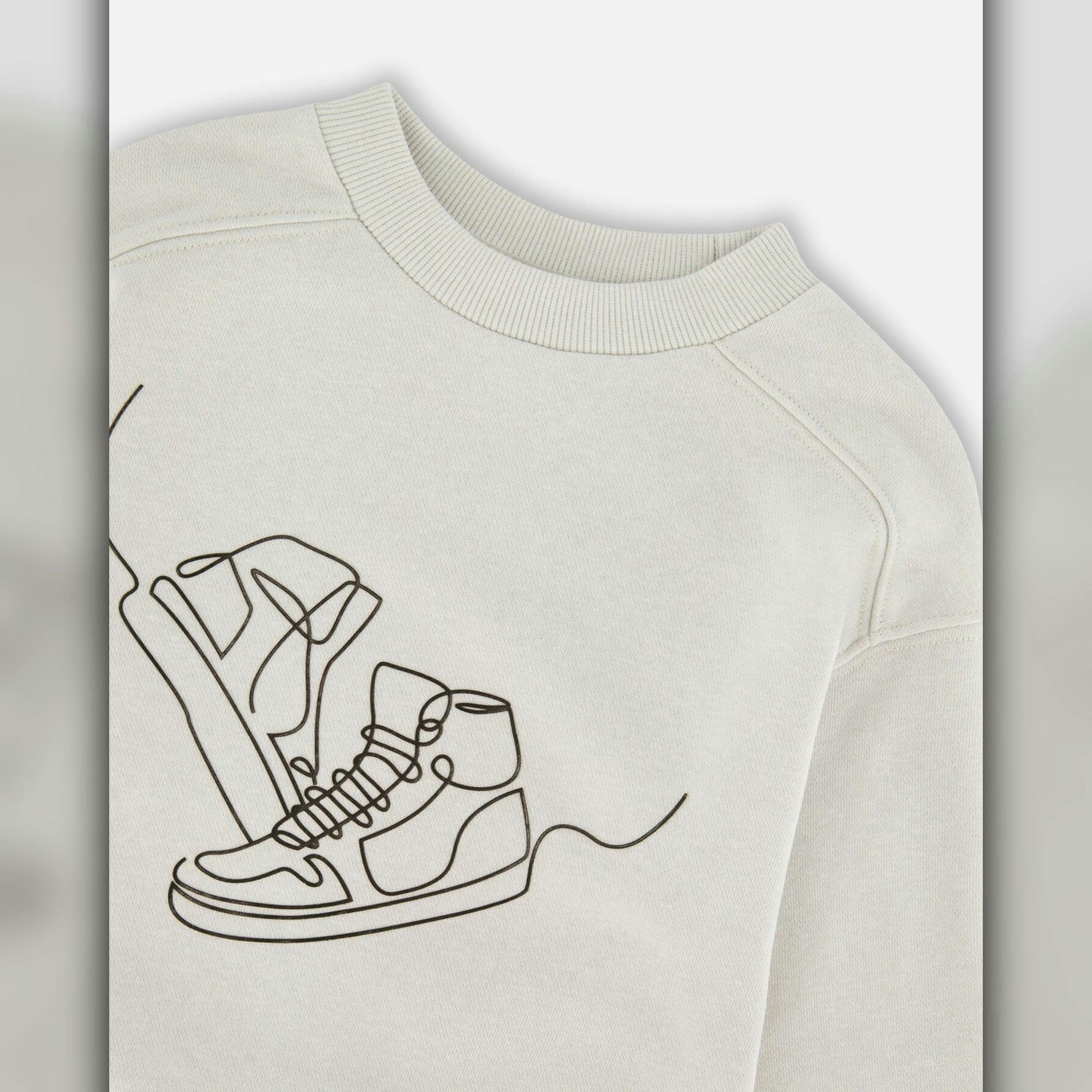 French Terry Sweatshirt Pale Grey , view 5 of 5