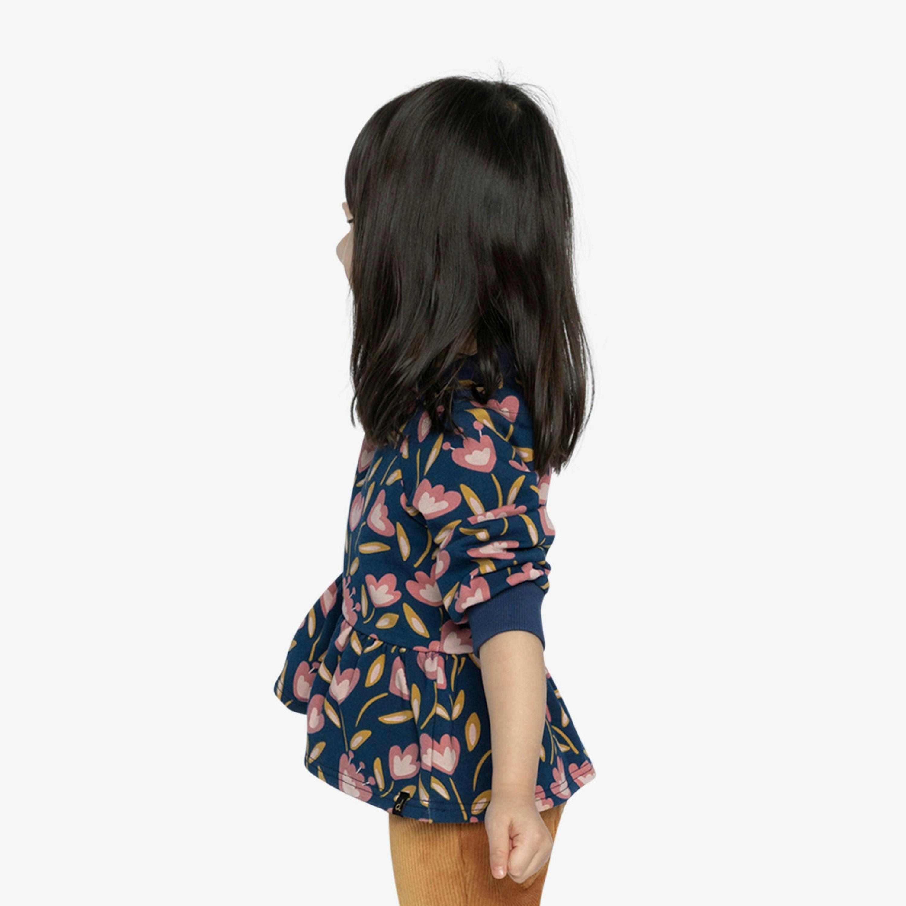 French Terry Top Blue Tulip Print , view 4 of 6