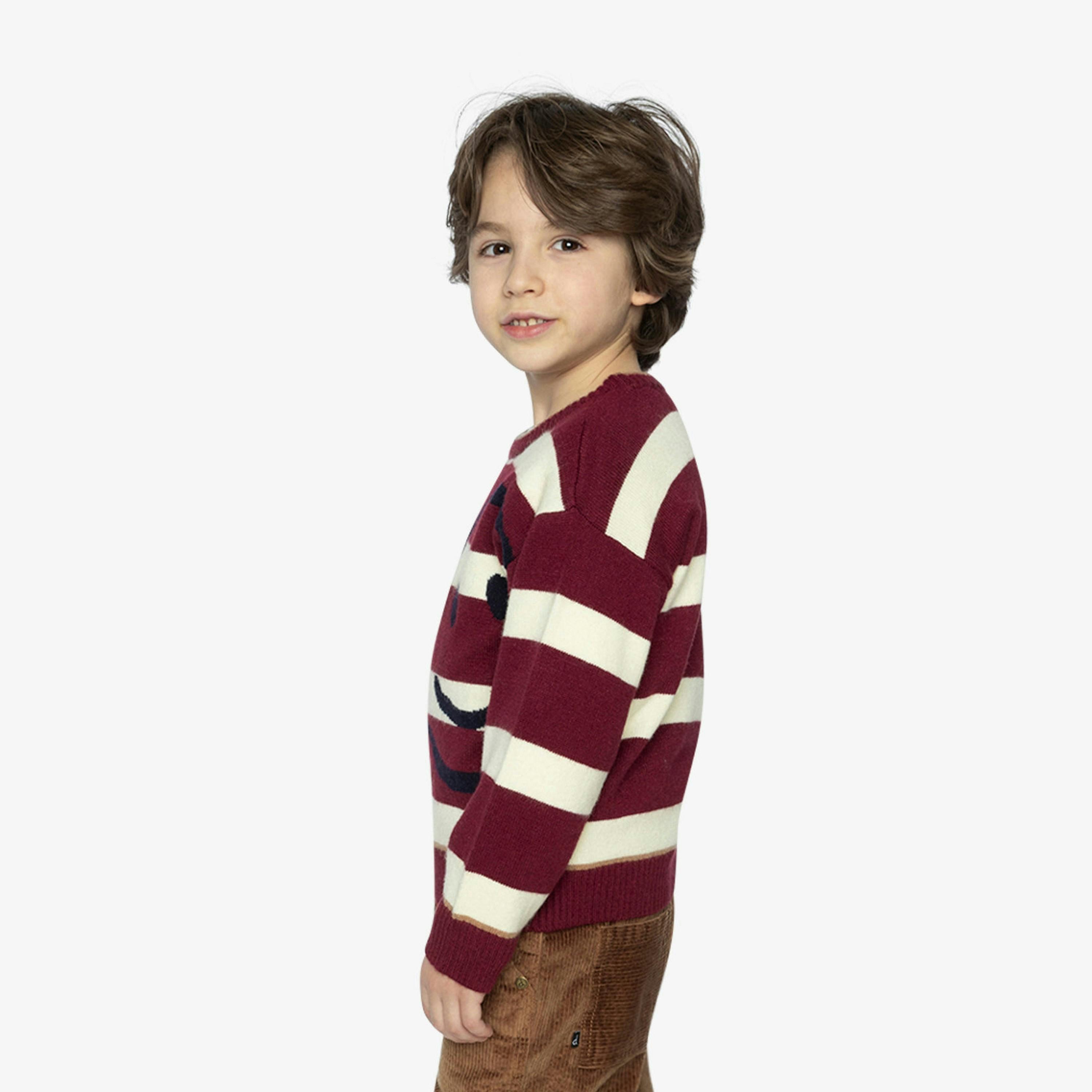 Knit Sweater Red And White Stripes , view 3 of 5