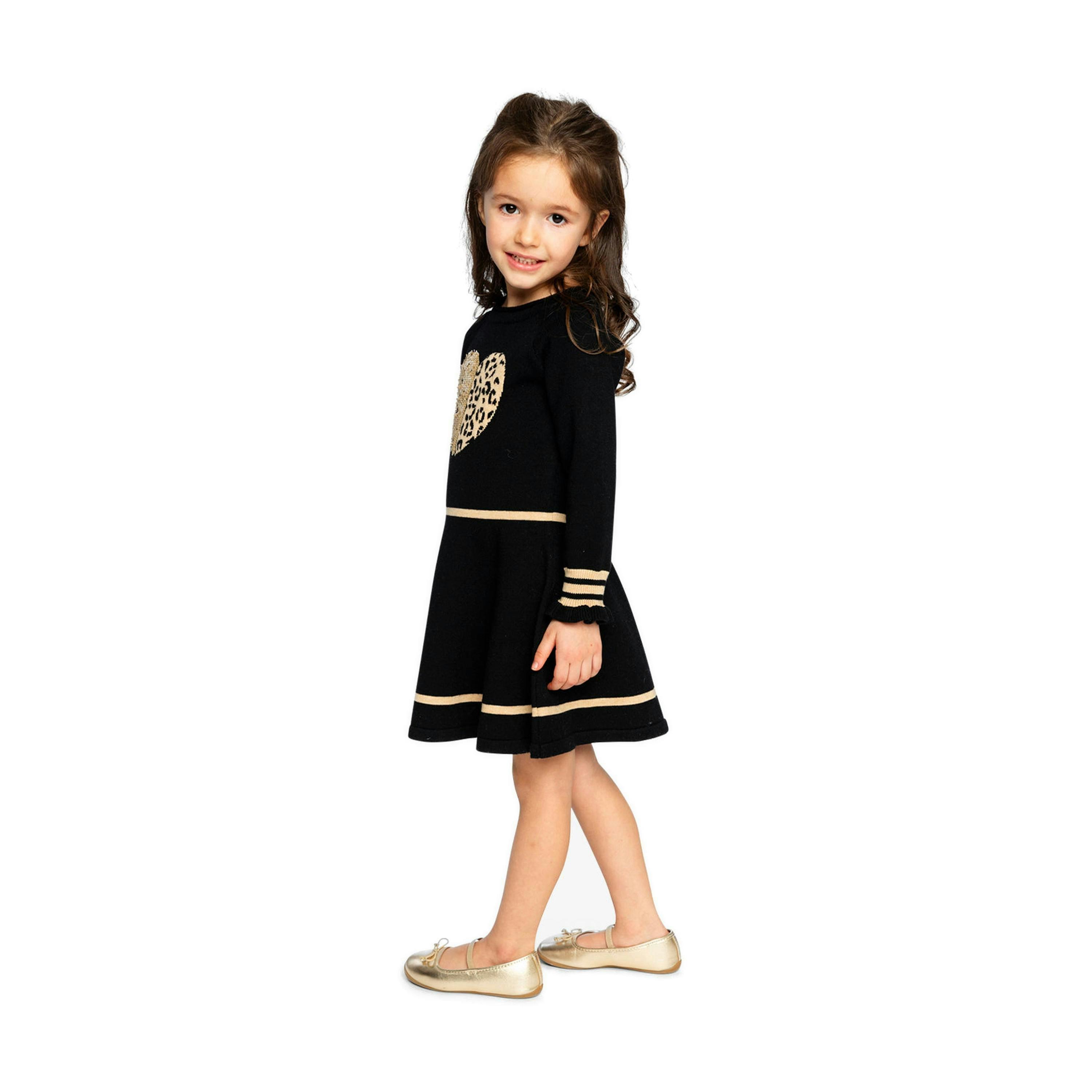 Knit Dress Black And Beige , view 3 of 4