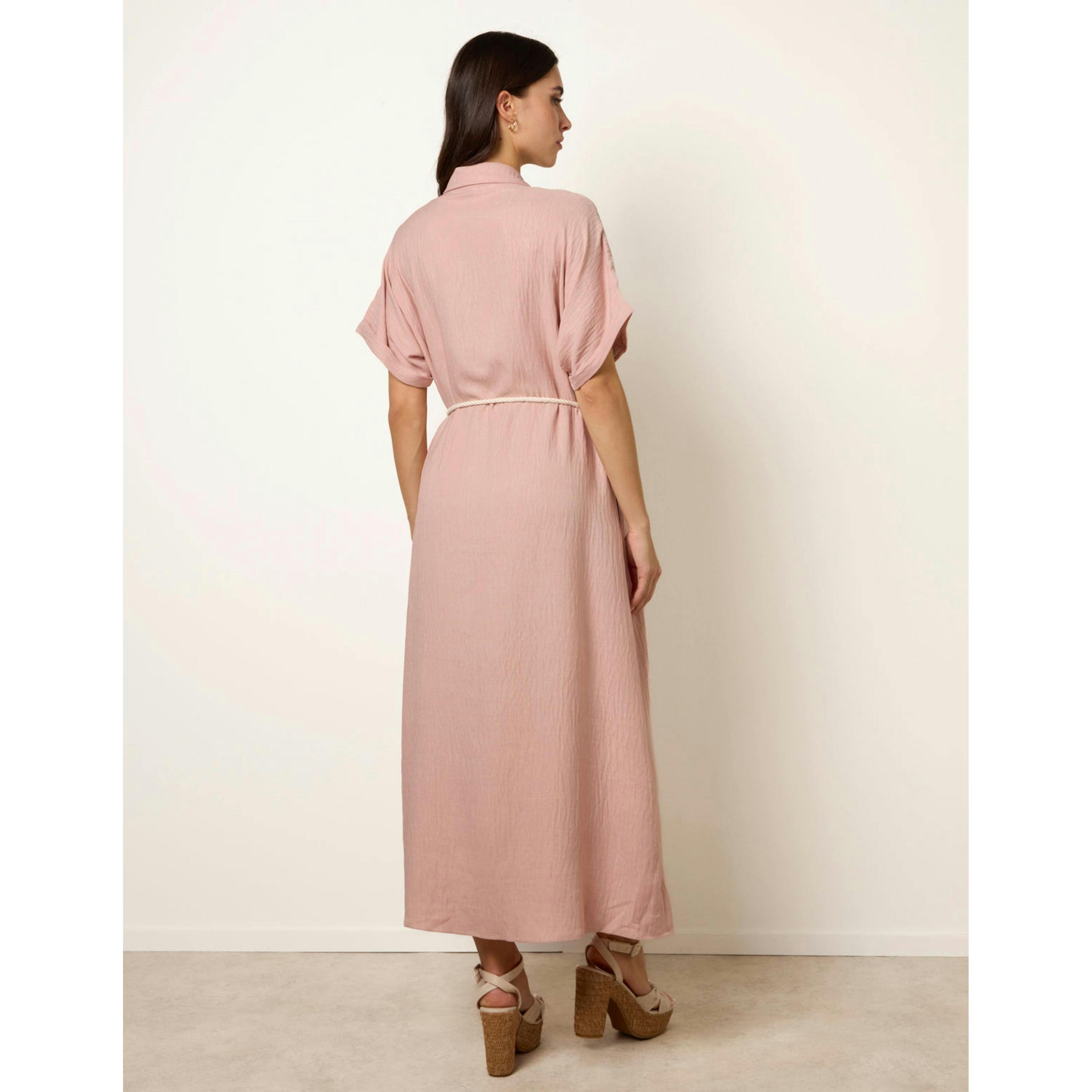 Blue Vanilla Floral Cutwork Embroidery Dress  in Pink , view 2 of 4