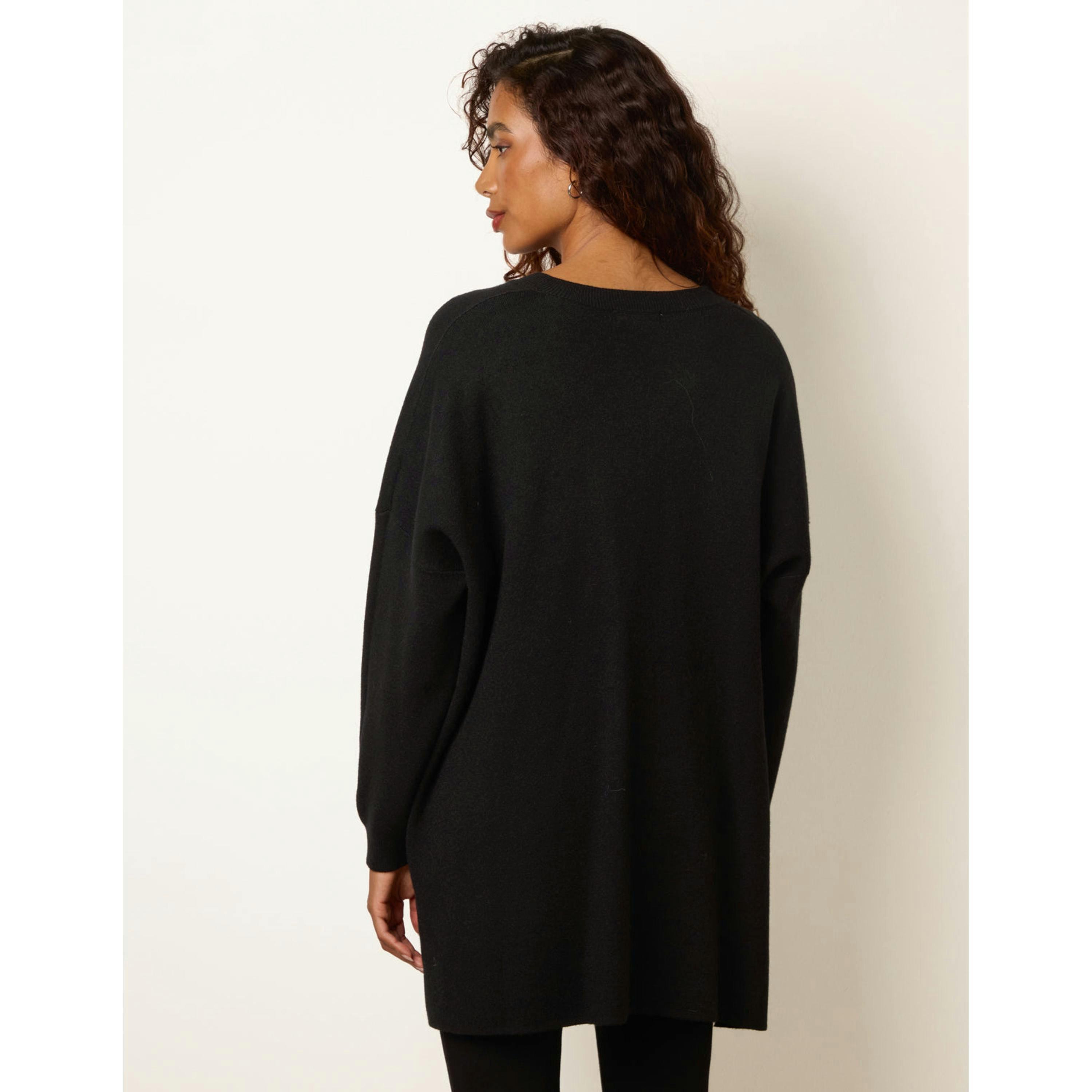 Blue Vanilla Diamante Pocket Knit Jumper  in Black , view 4 of 4