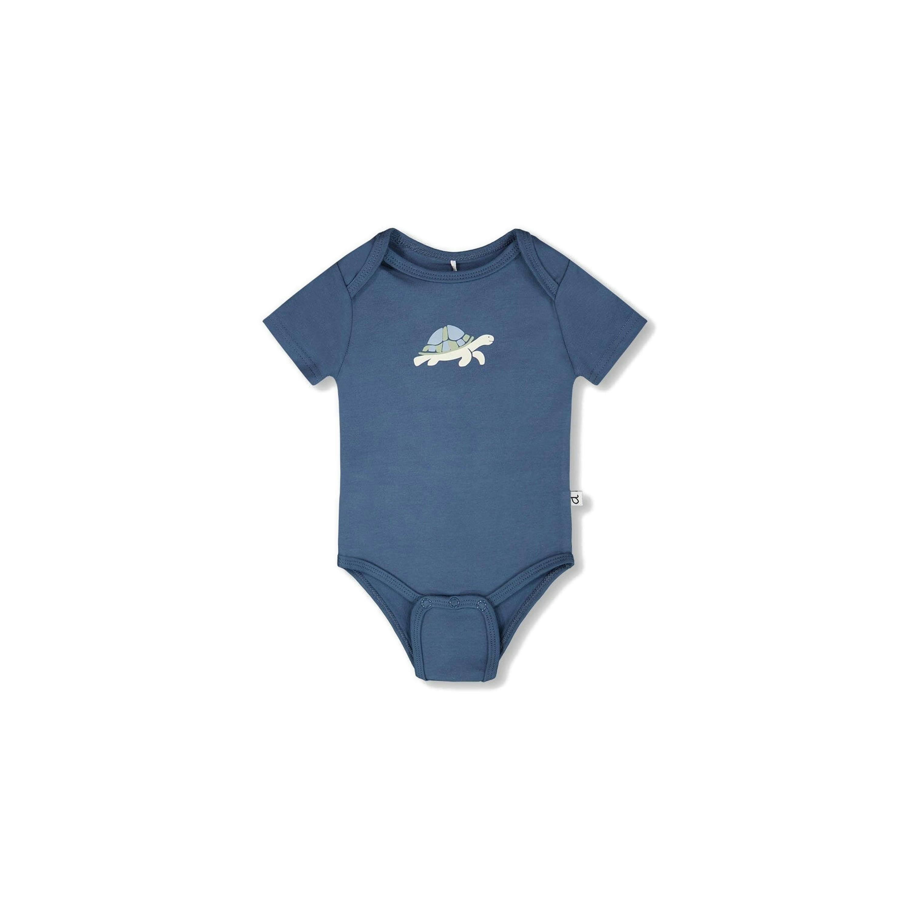 Evolutive Organic Cotton Jersey Onesie Medium Blue , view 2 of 3
