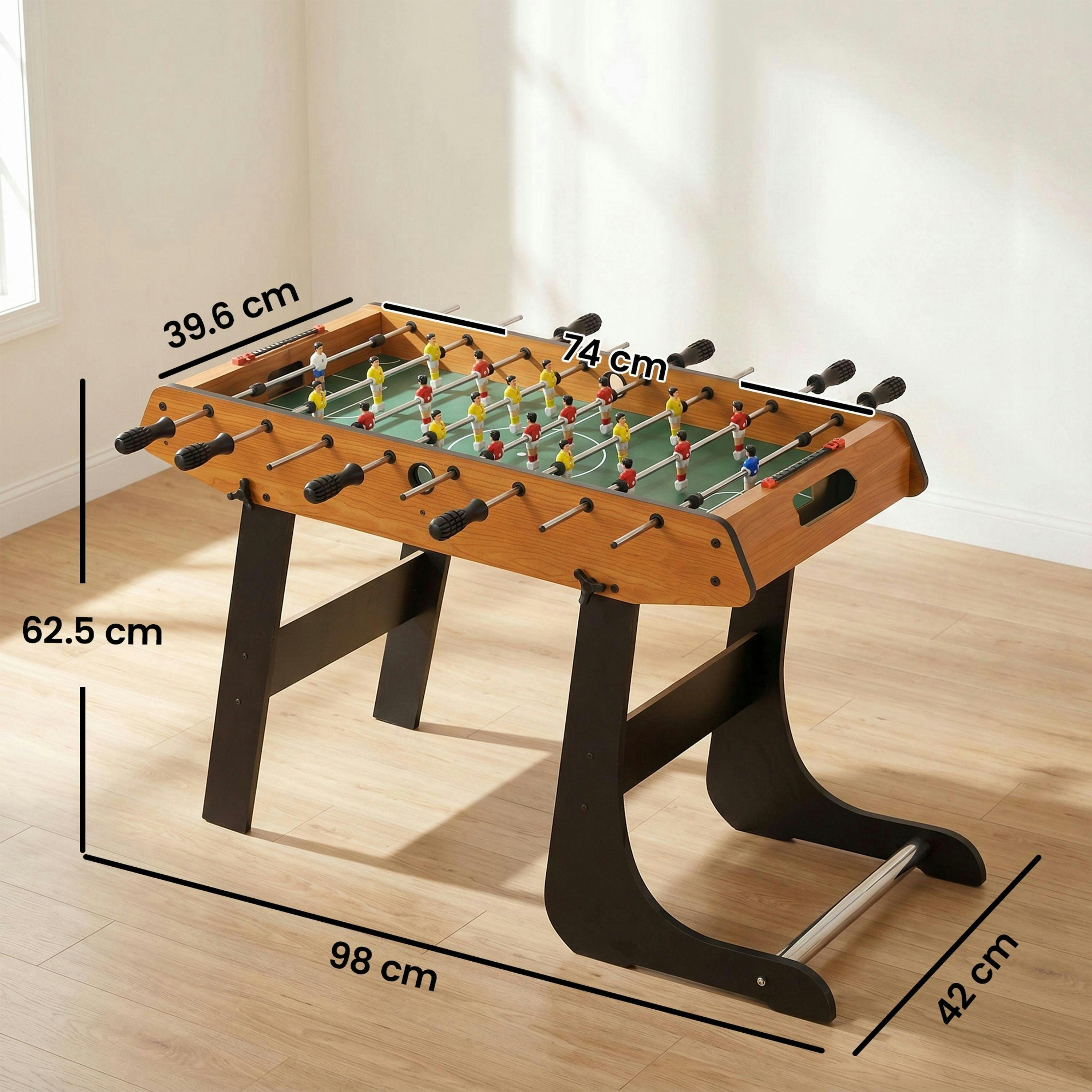 HOMCOM Folding Football Gaming Table Mini Foosball Soccer Table, Family Fun , view 3 of 5