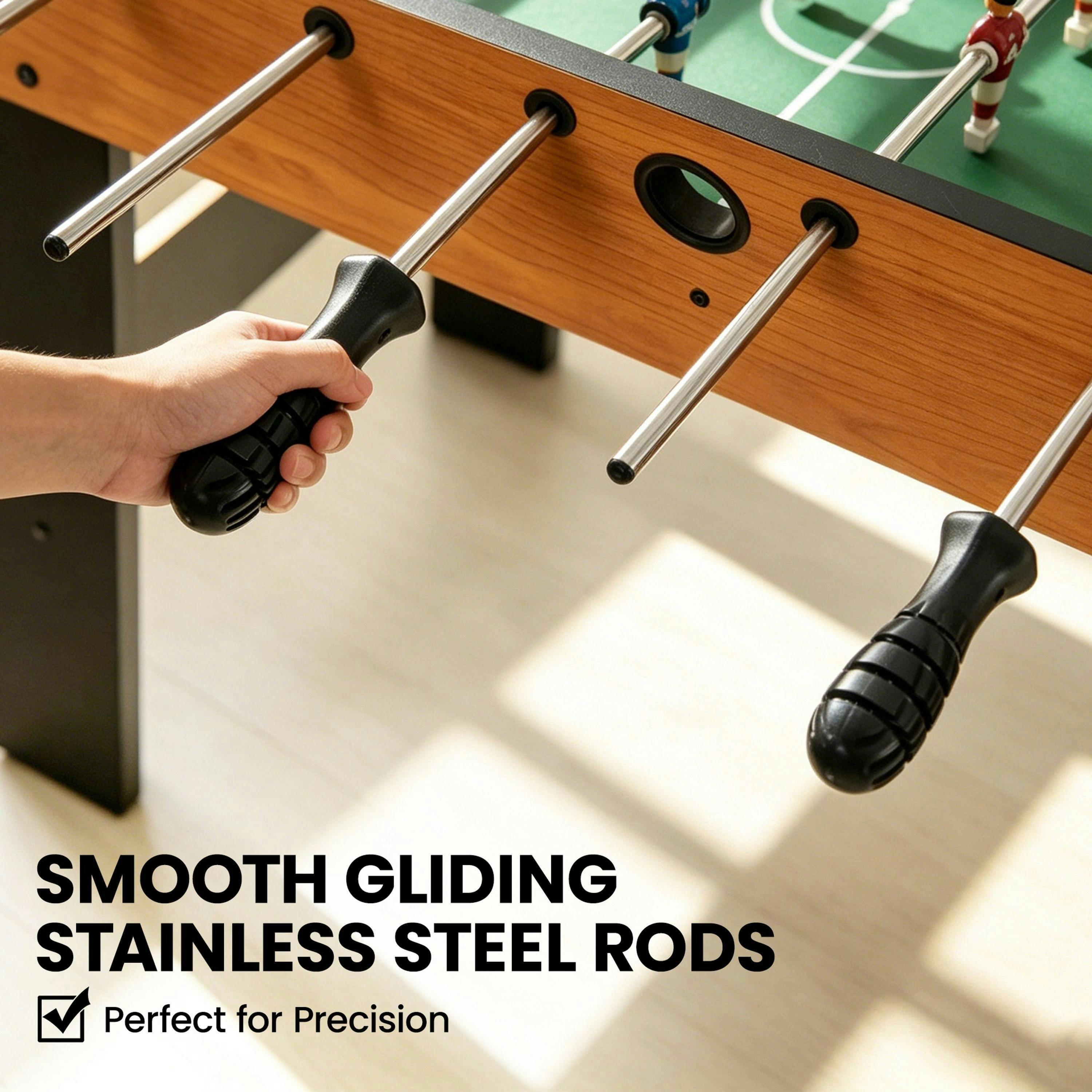 HOMCOM Folding Football Gaming Table Mini Foosball Soccer Table, Family Fun , view 4 of 5