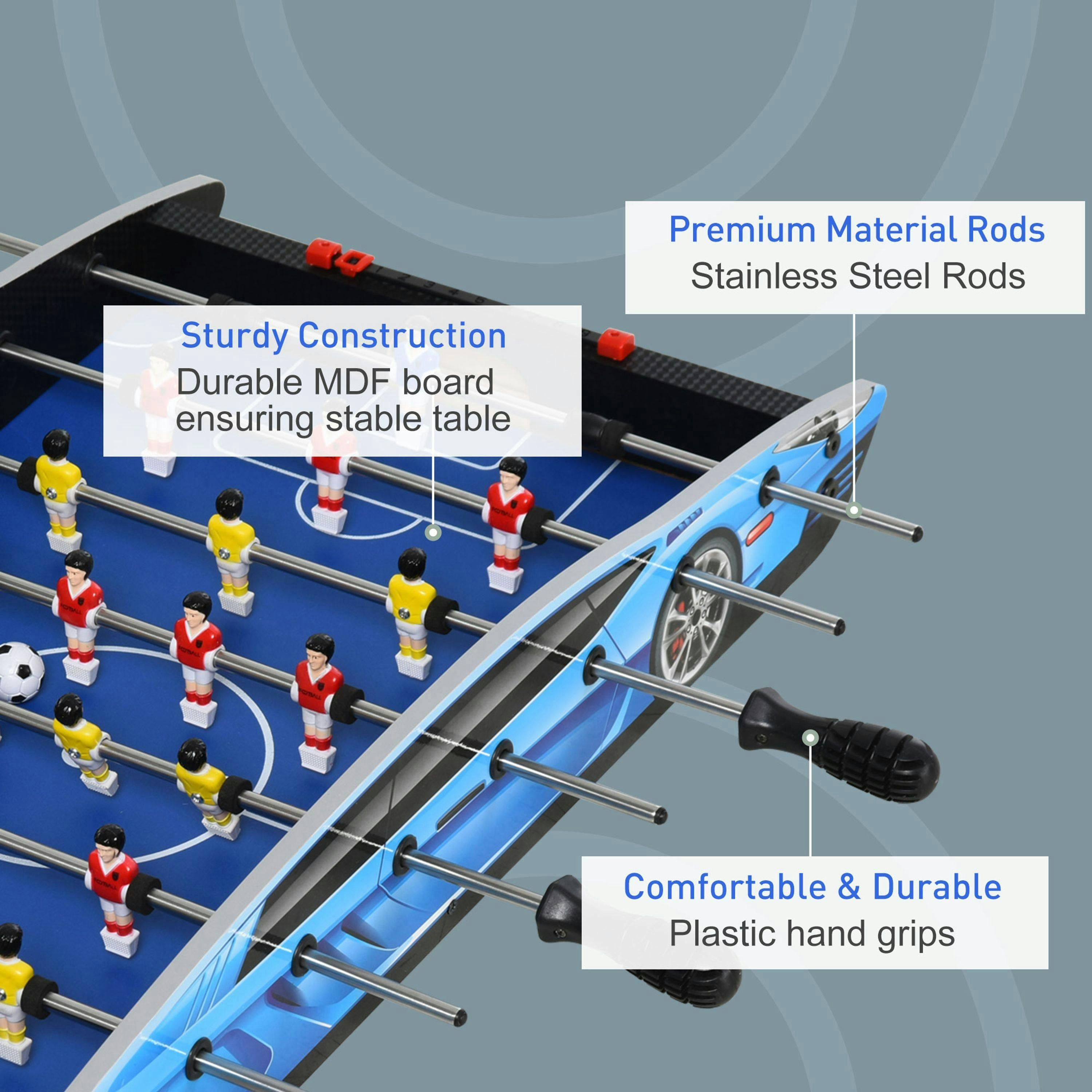 HOMCOM 2ft Foosball Table Arcades Competition Sized for Teen, Adult, Indoor , view 4 of 5