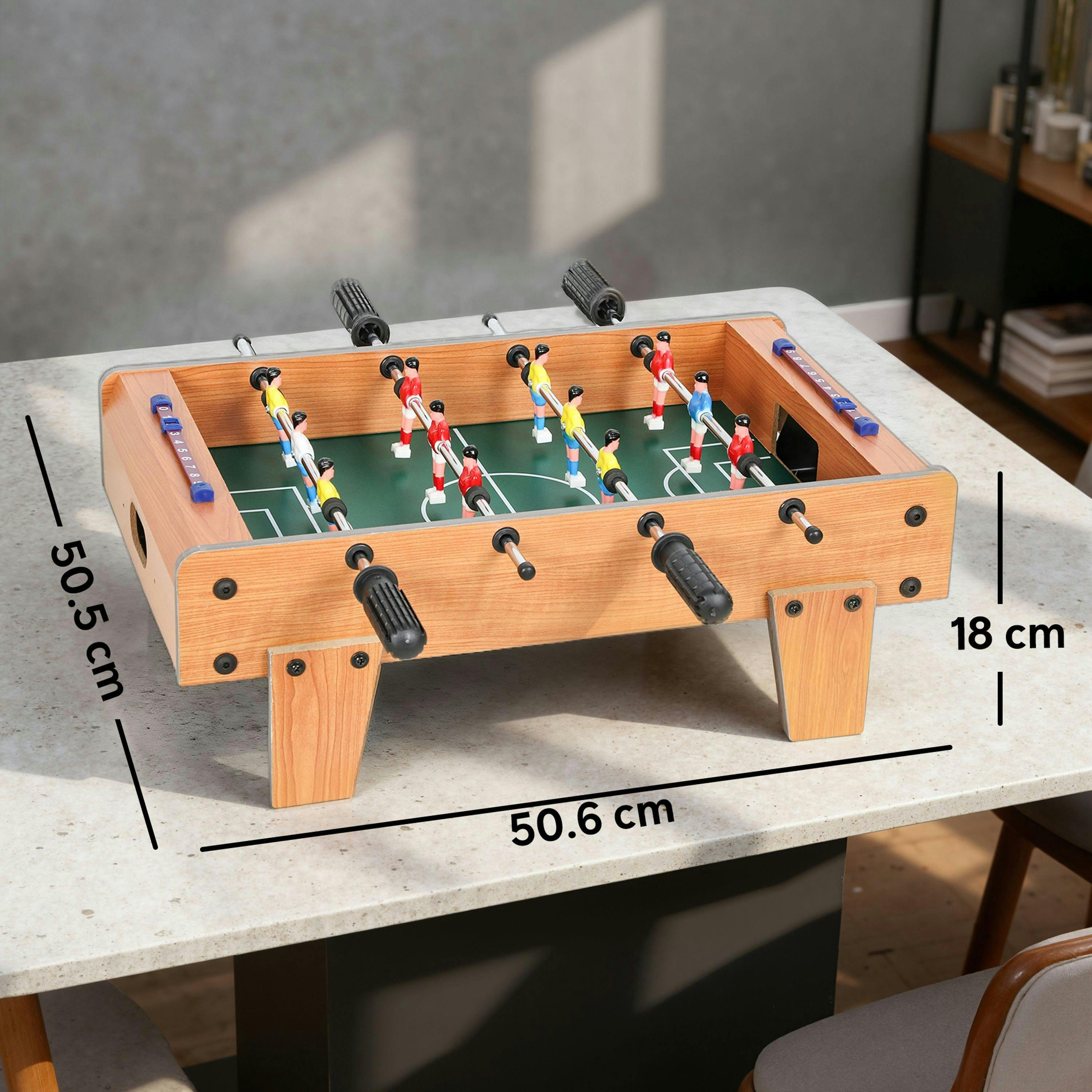SPORTNOW 20 in Table-top Foosball Table for Kids, Table Football Game , view 3 of 5