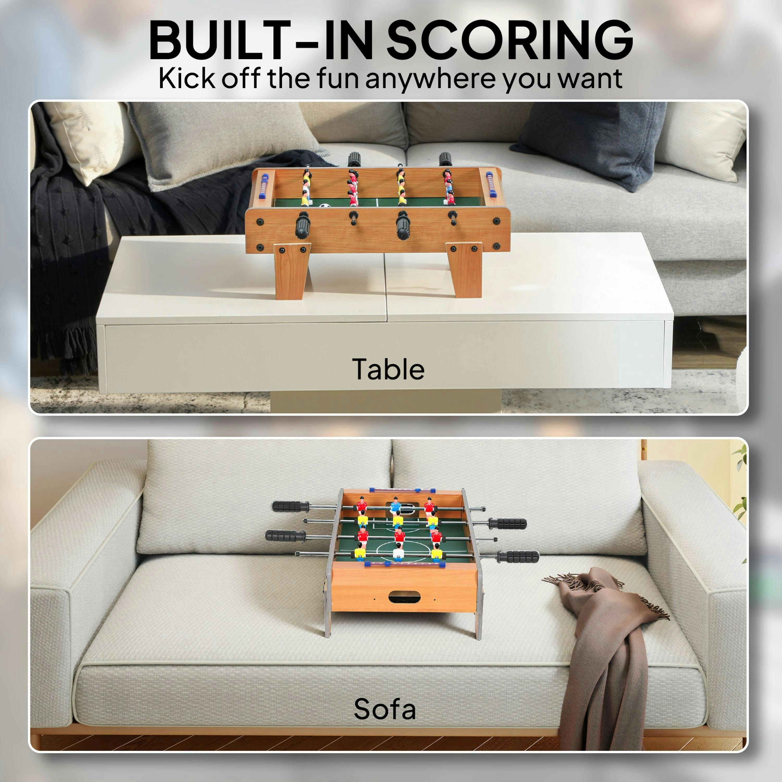 SPORTNOW 20 in Table-top Foosball Table for Kids, Table Football Game , view 4 of 5