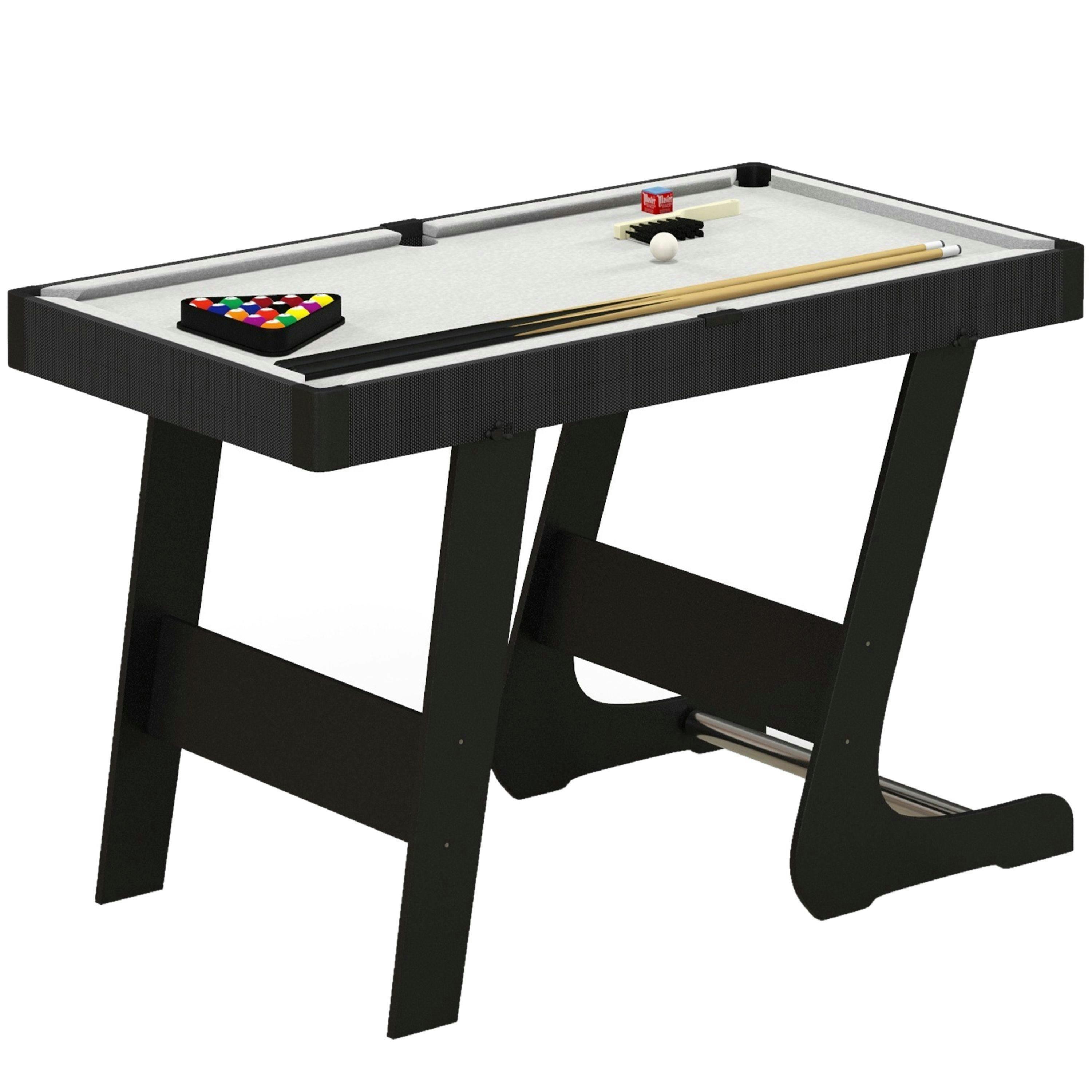 SPORTNOW 3.5ft Folding Pool Table Set with Cues, Balls, Chalk, Triangle, Brush , view 2 of 5
