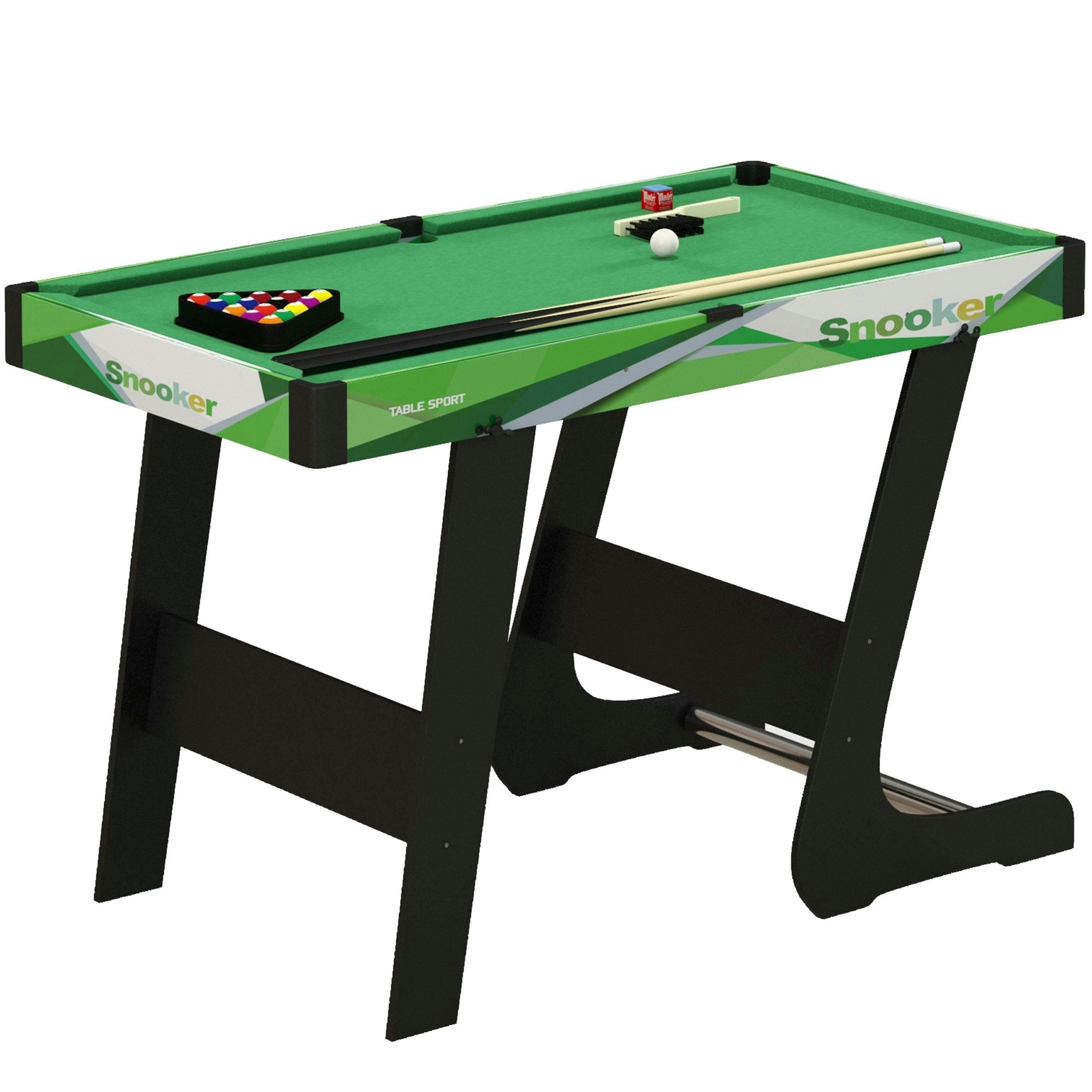 SPORTNOW 104cm Folding Pool Table with Cues, Balls, Chalk, Triangle, Brush , view 2 of 5