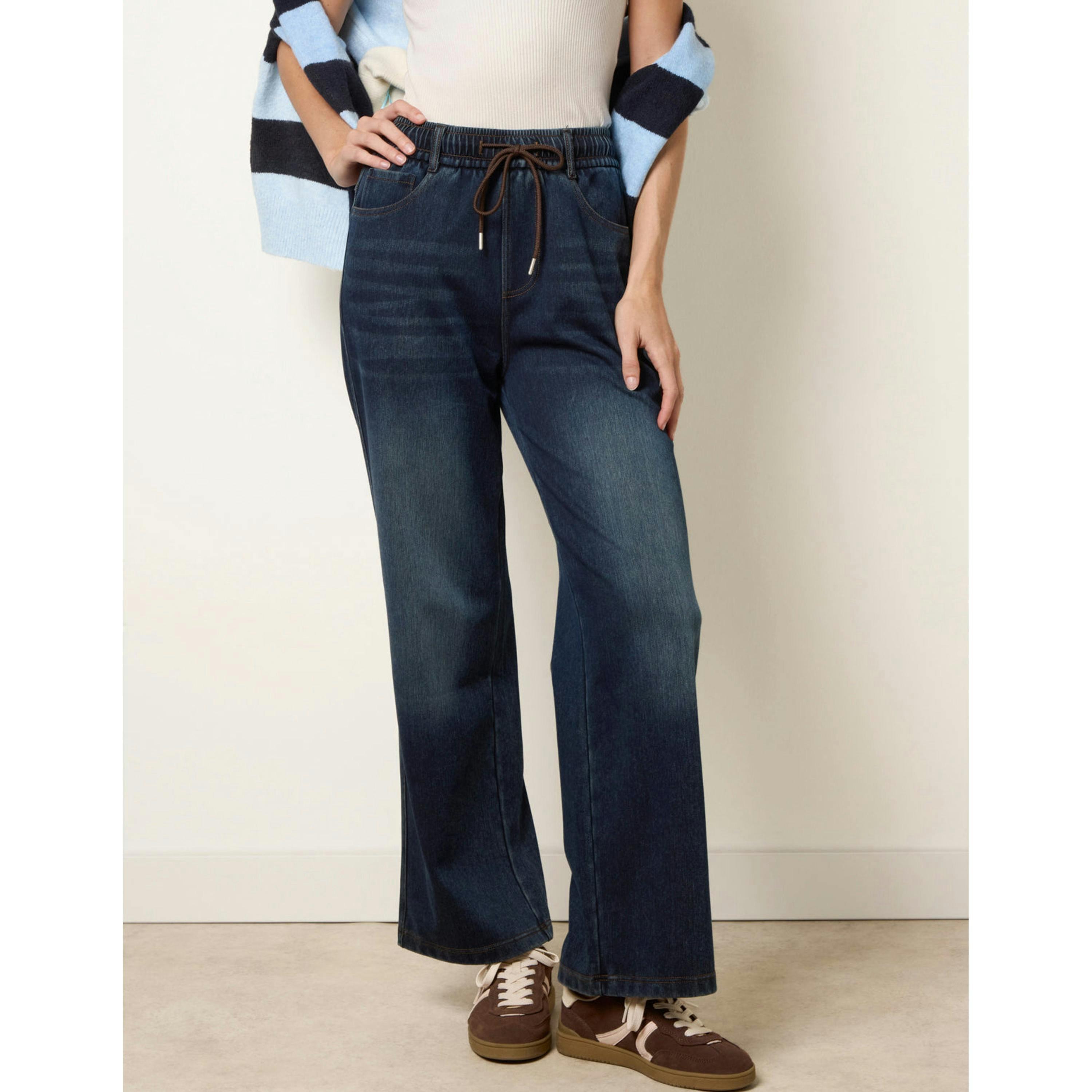 Blue Vanilla Elastic Waist Jeans  in Navy , view 1 of 4