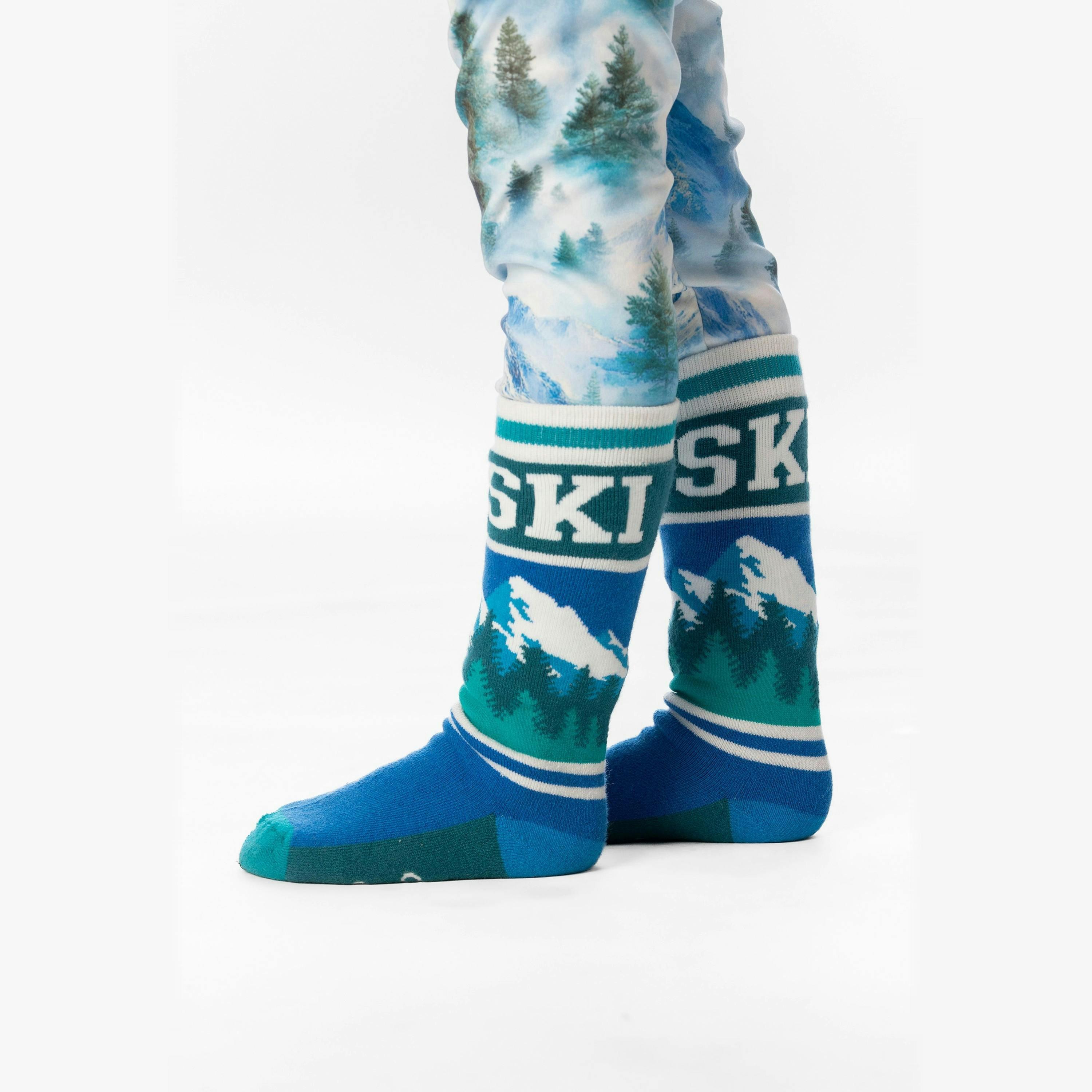Ski Socks Dark Blue , view 2 of 4