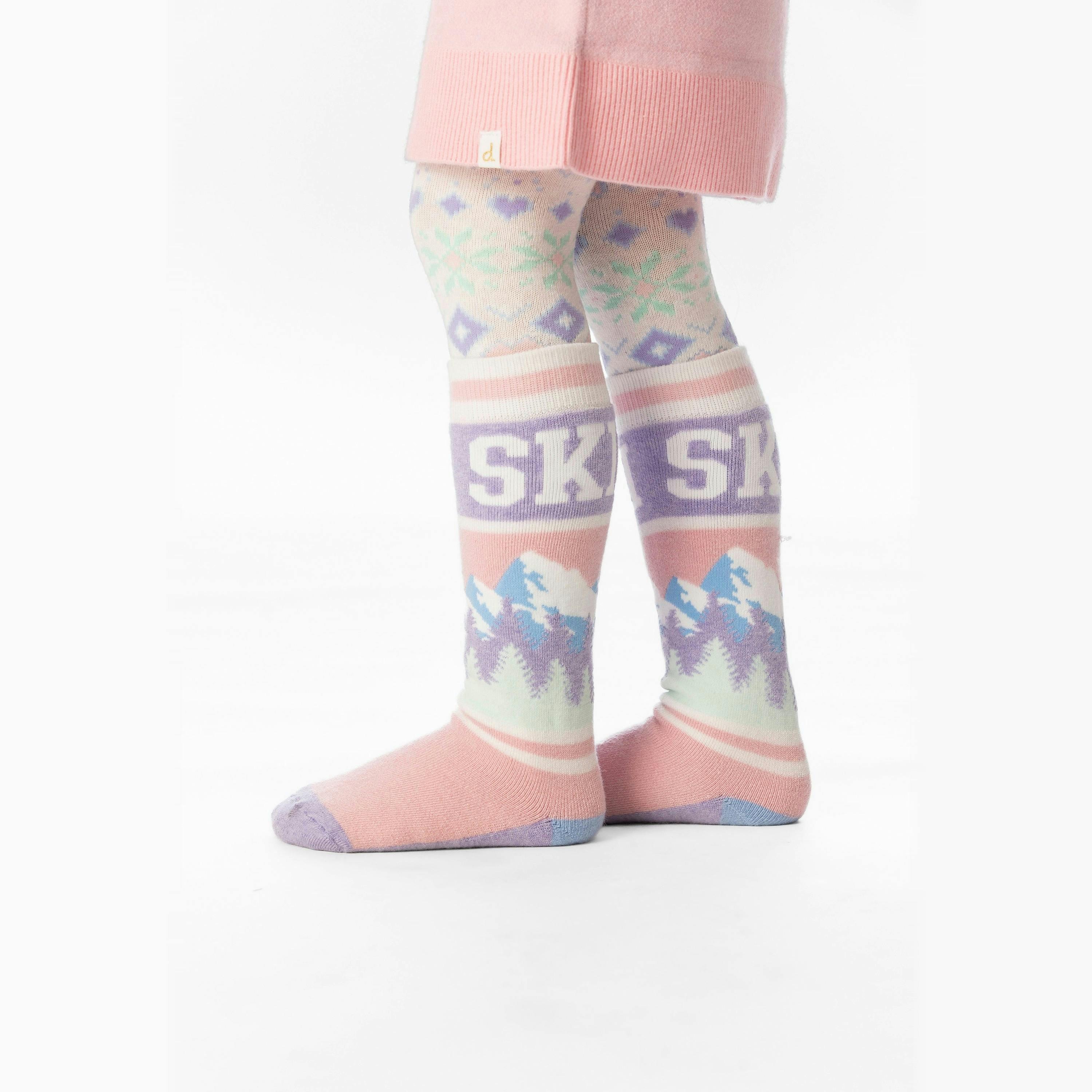 Ski Socks Light Pink , view 2 of 4