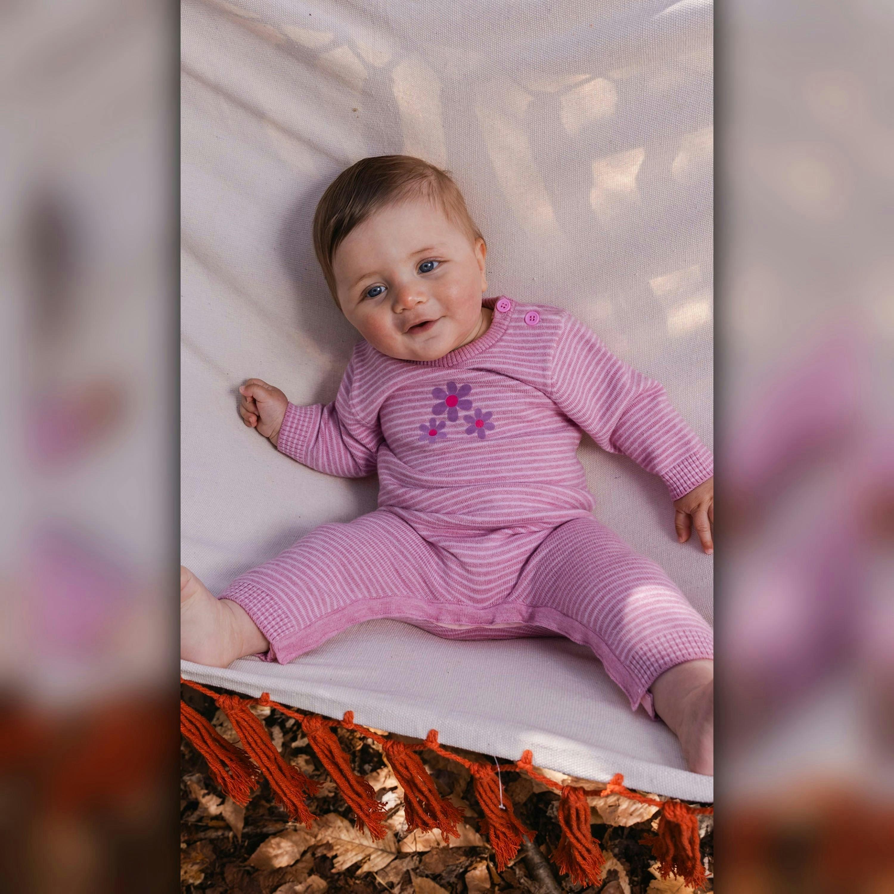 Knitted Romper Dusty Pink , view 2 of 3