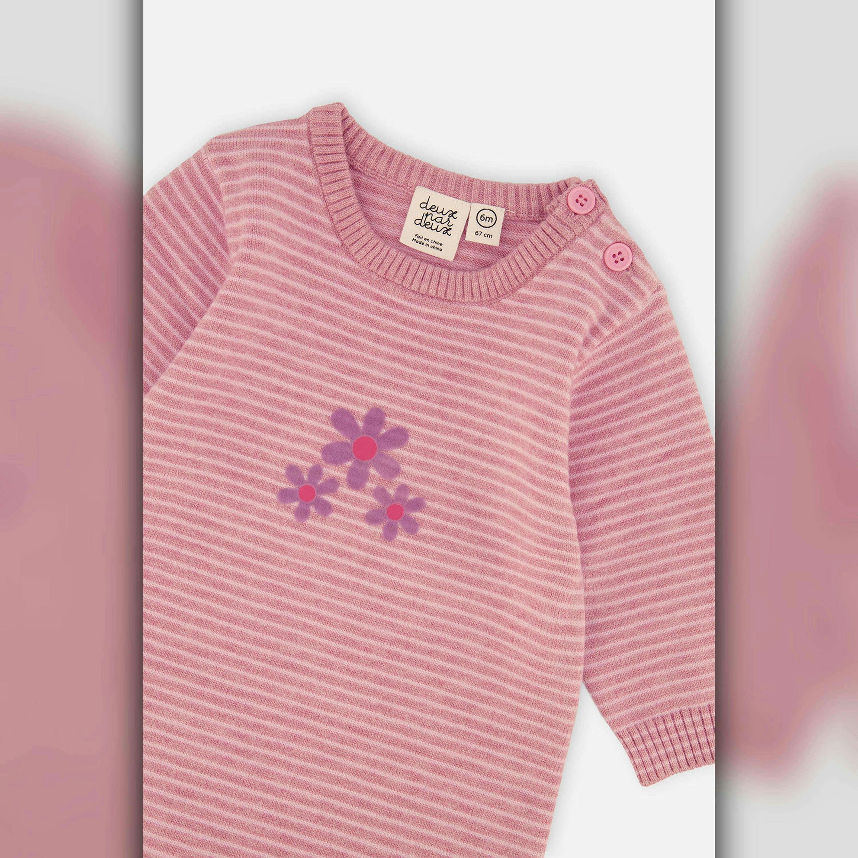 Knitted Romper Dusty Pink , view 3 of 3