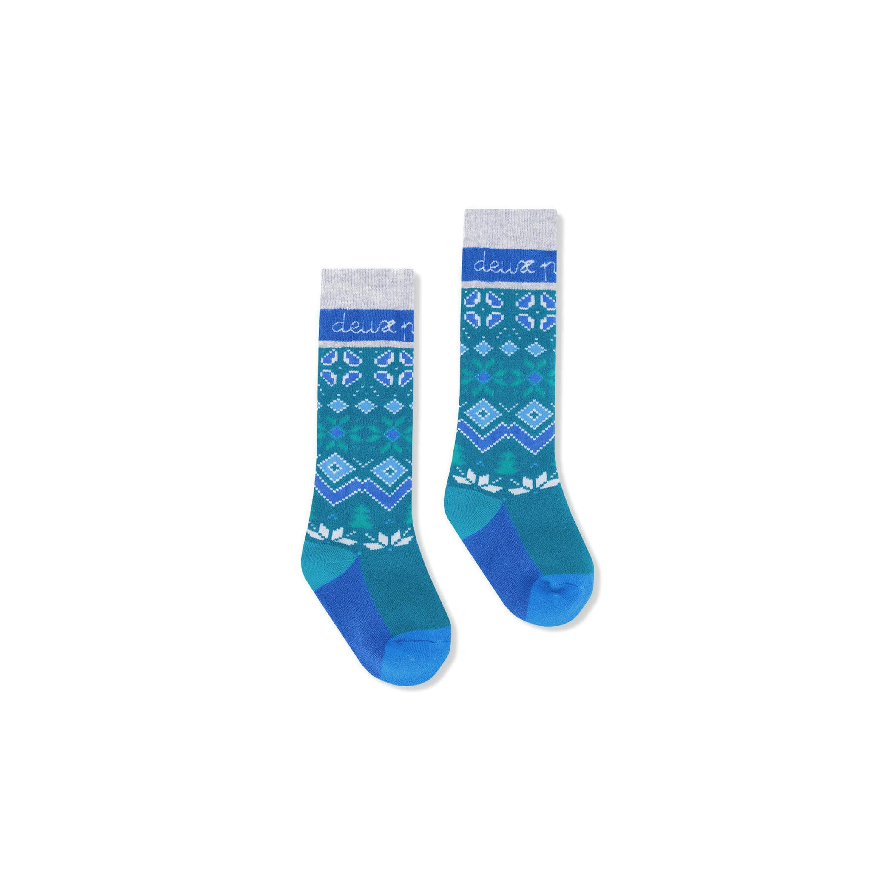 Baby Ski Socks Dark Turquoise , view 2 of 3
