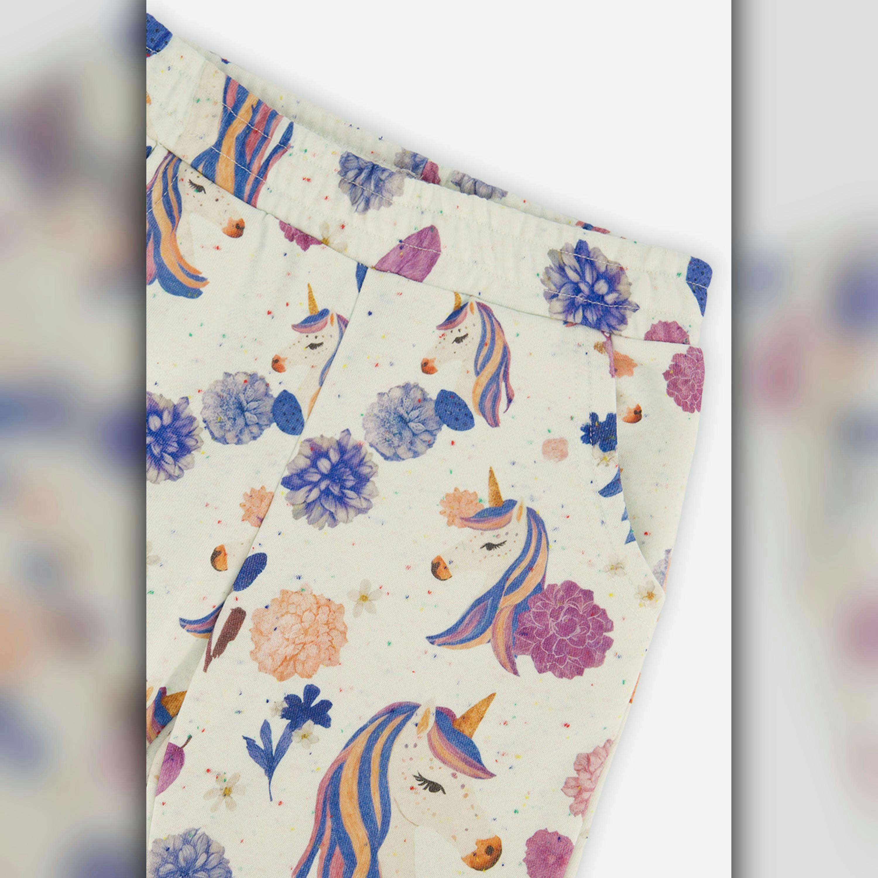 Sweatpants Beige Unicorn Print , view 6 of 6