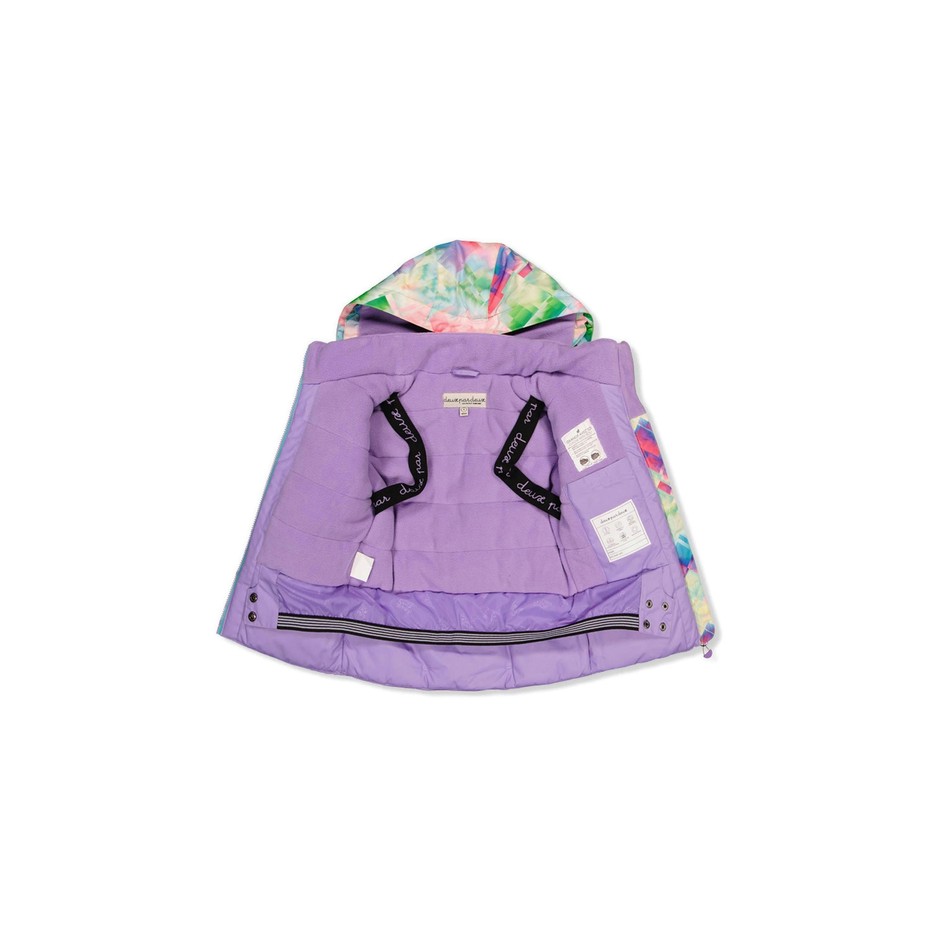 Two Piece Play Snowsuit Multicolored With A Diamond Pattern , view 6 of 6