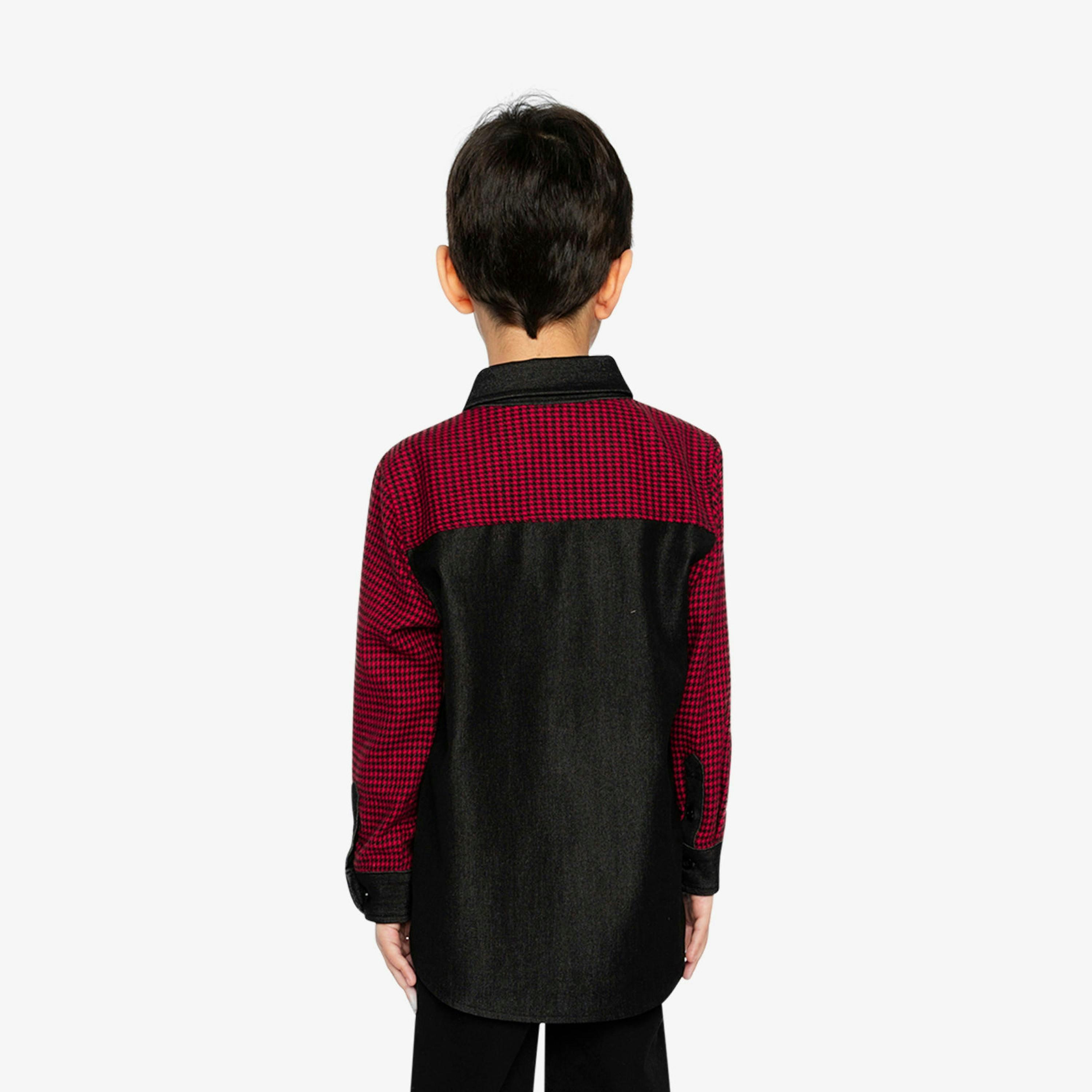 Button Down Shirt Black And Red Houndstooth , view 4 of 6
