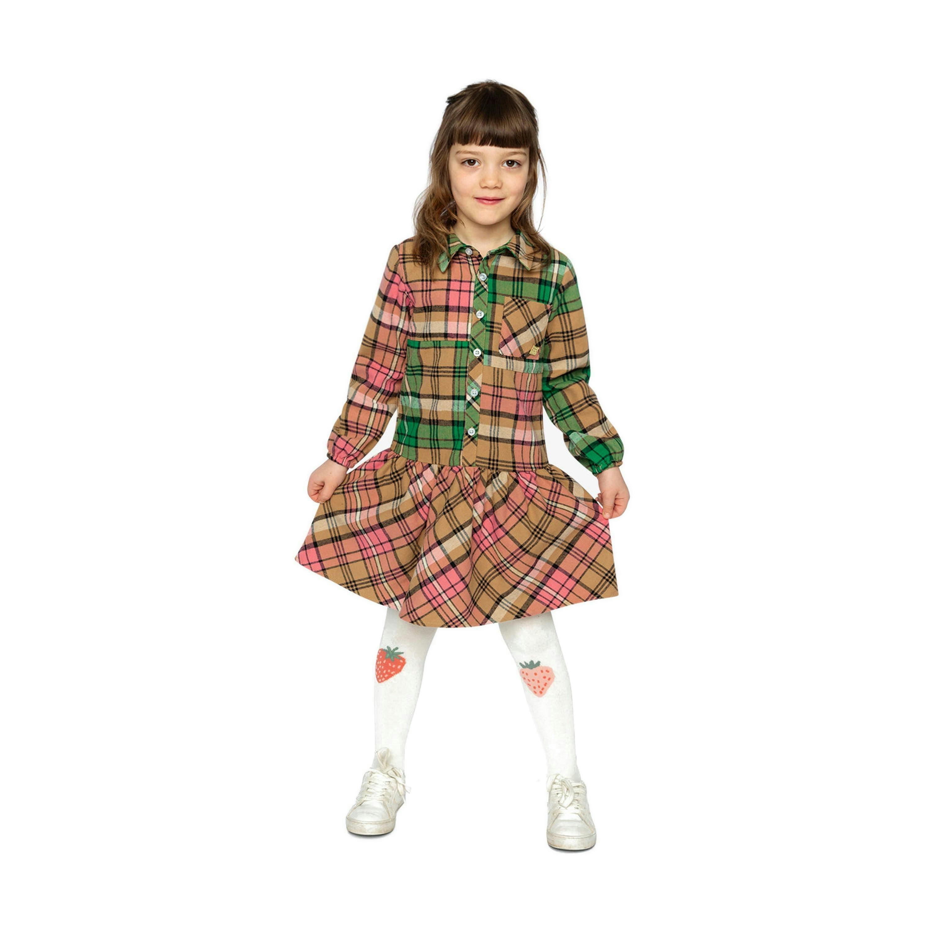 Shirt Plaid Dress Pink And Green , view 2 of 5