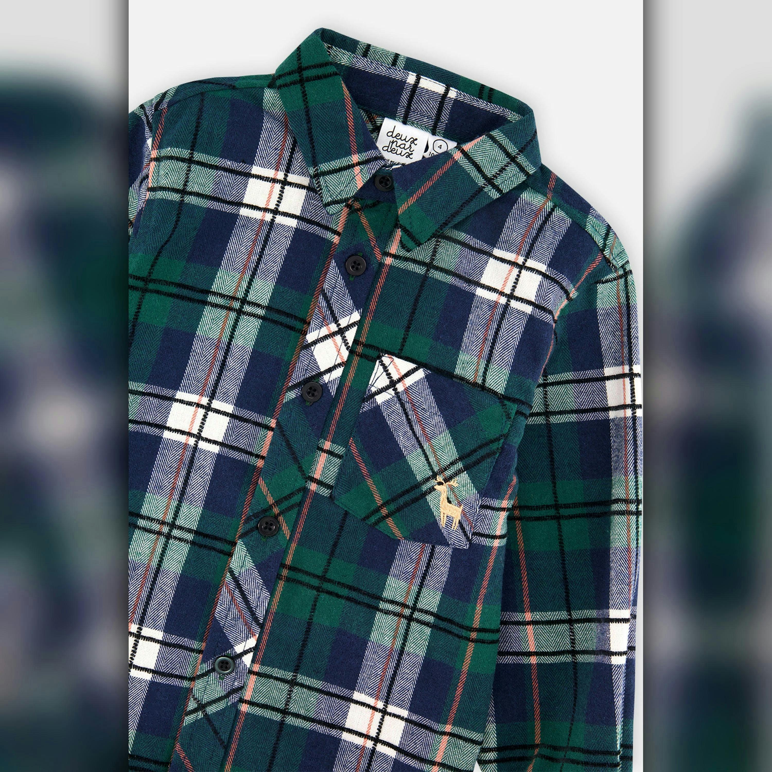 Plaid Shirt Blue And Green , view 5 of 6