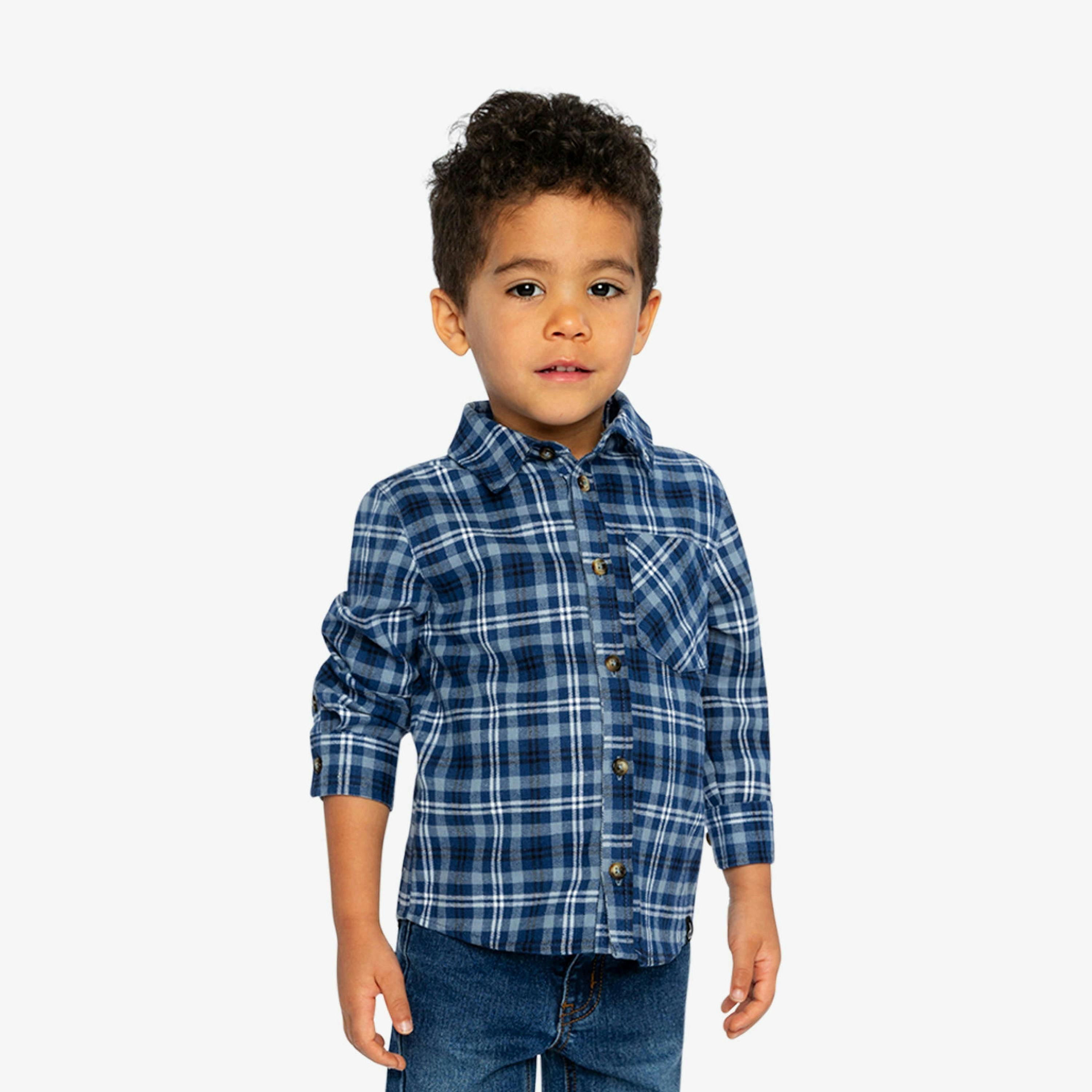 Plaid Shirt Blue And White , view 3 of 5