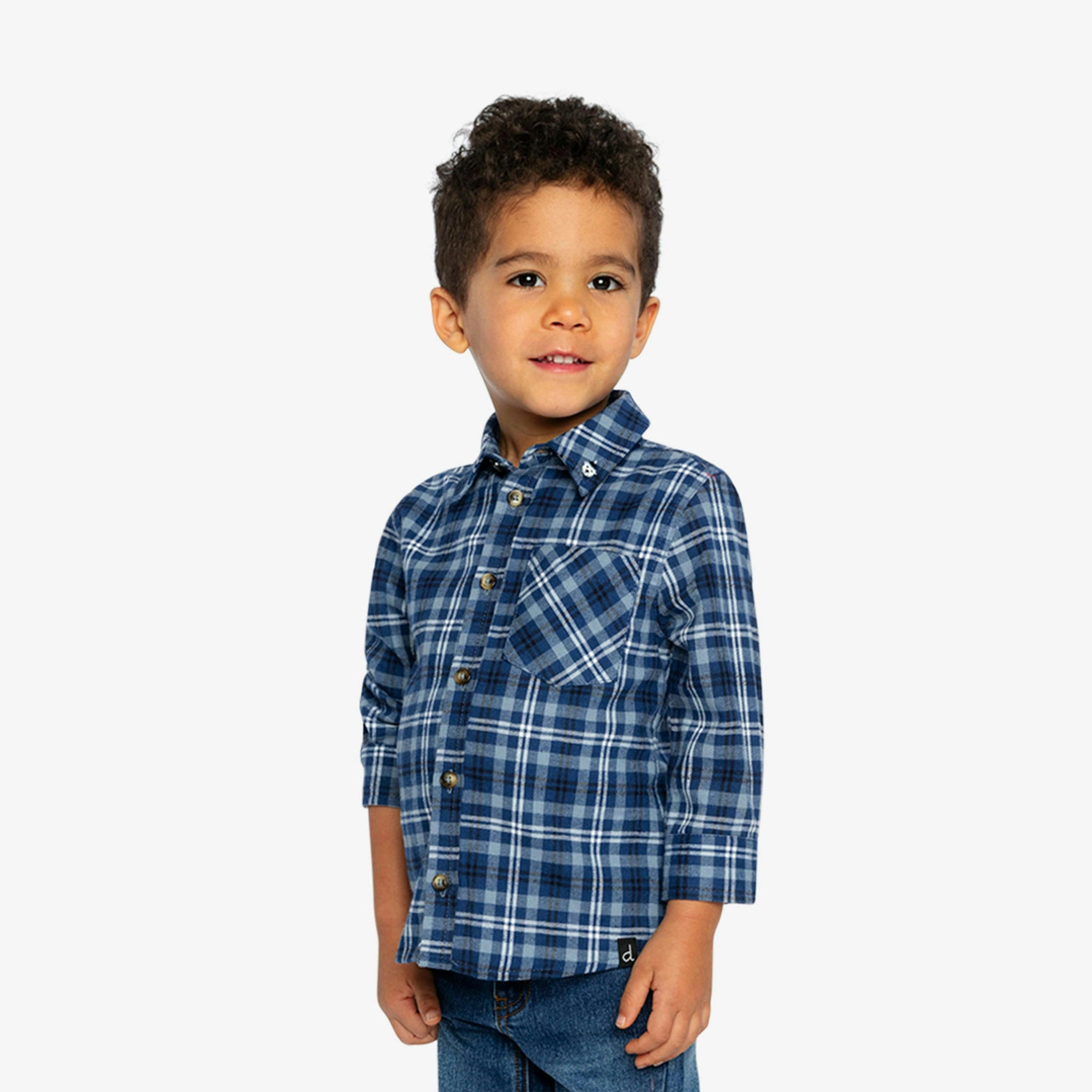 Plaid Shirt Blue And White , view 5 of 5