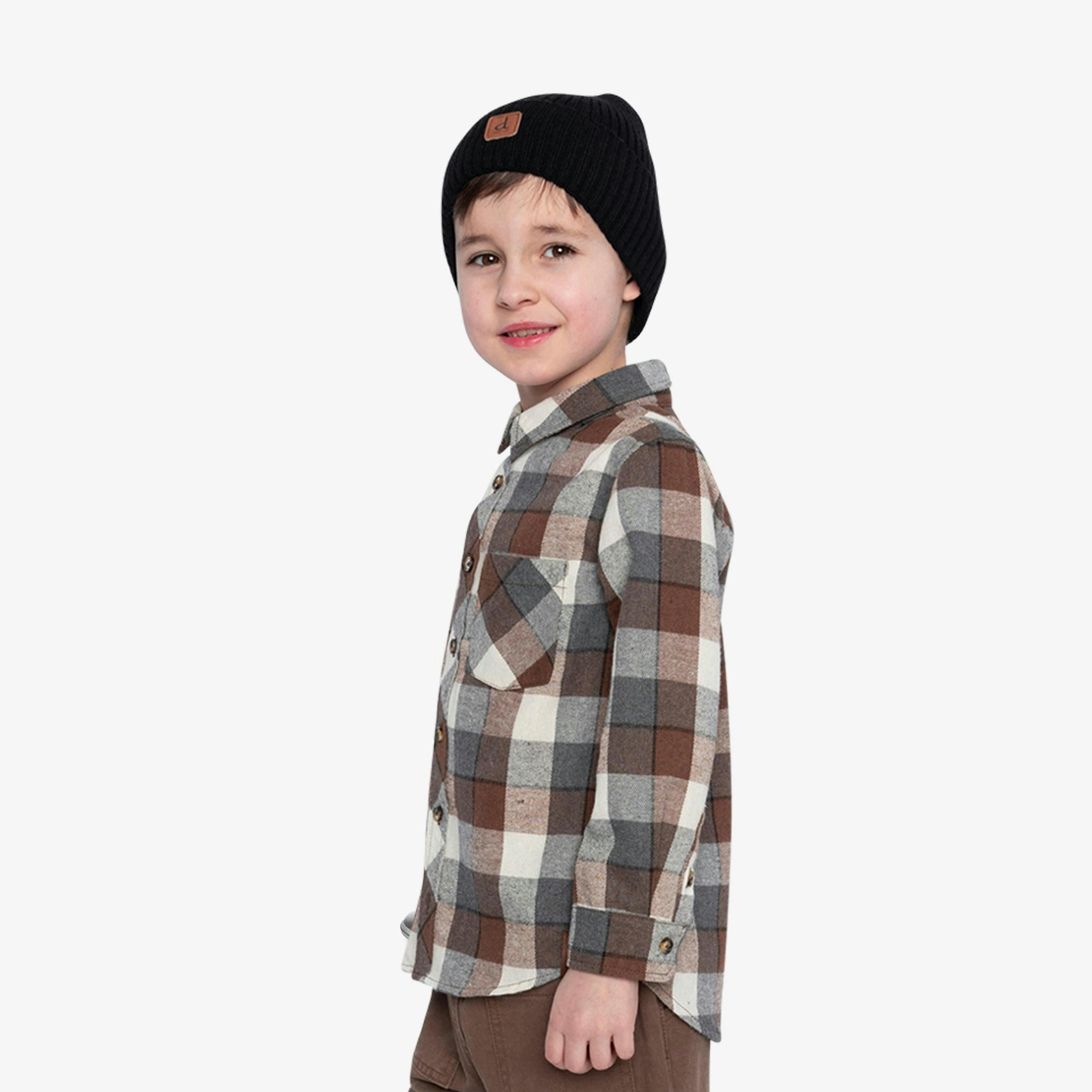 Flannel Shirt Grey And Beige Plaid , view 3 of 6