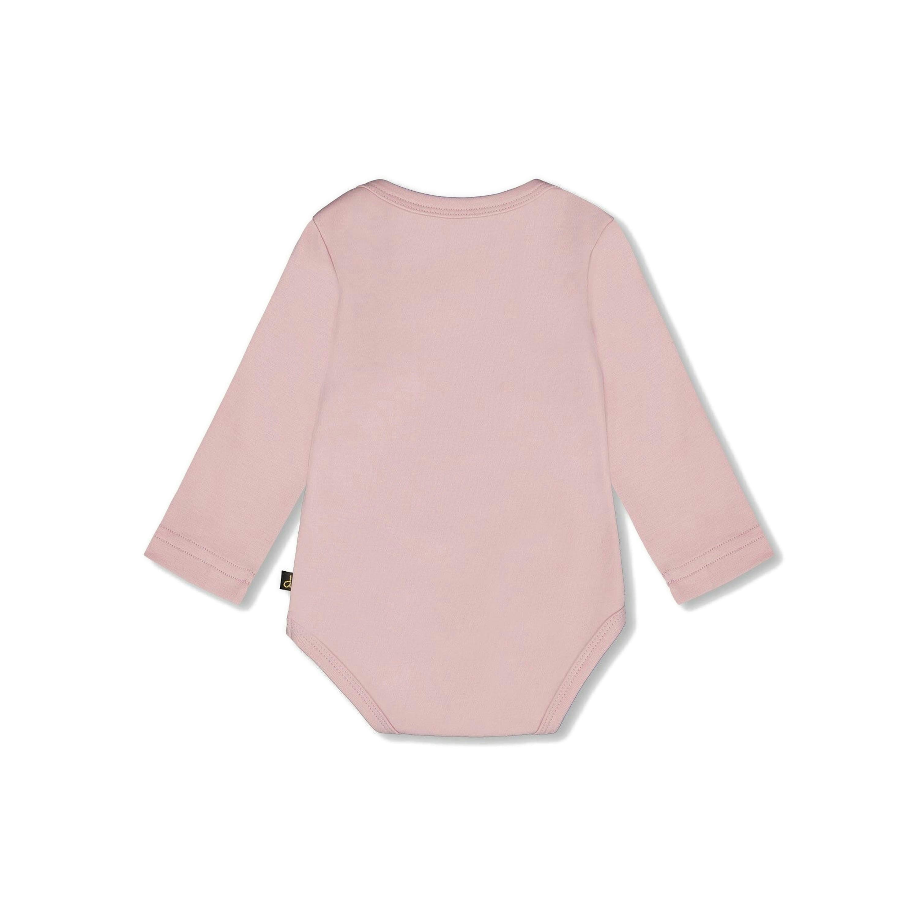 Organic Cotton Long Sleeve Romper Neutral Purple , view 3 of 5