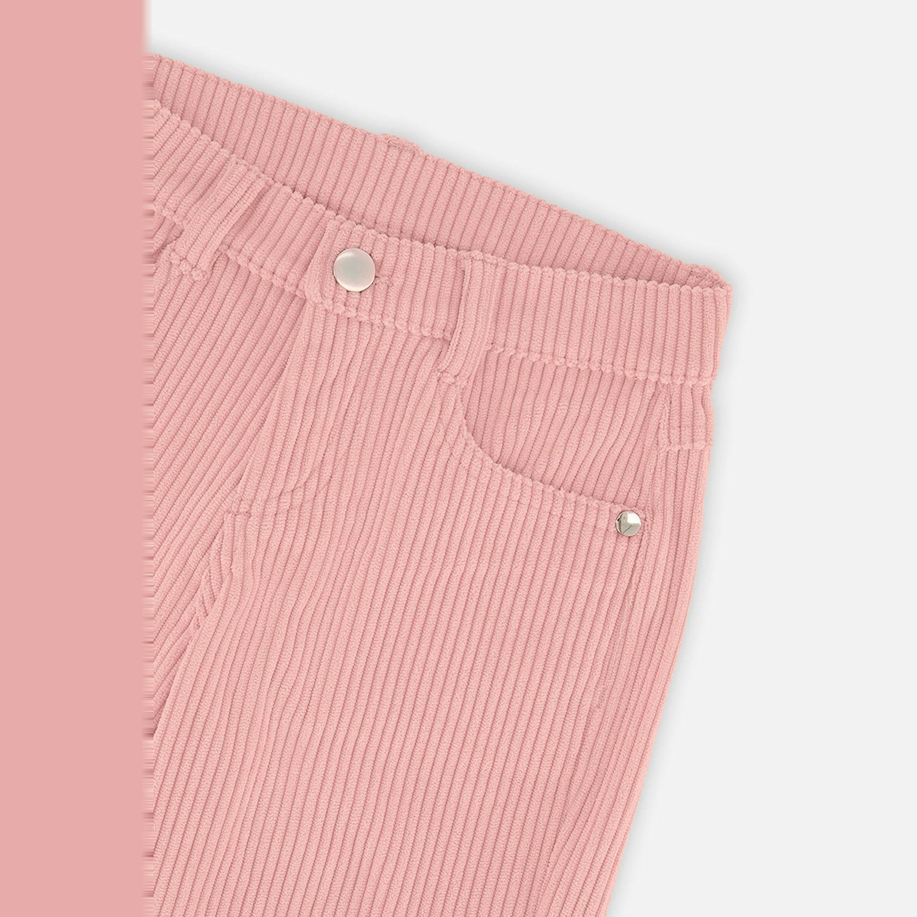 Stretch Corduroy Wide Leg Pants Pink , view 6 of 6
