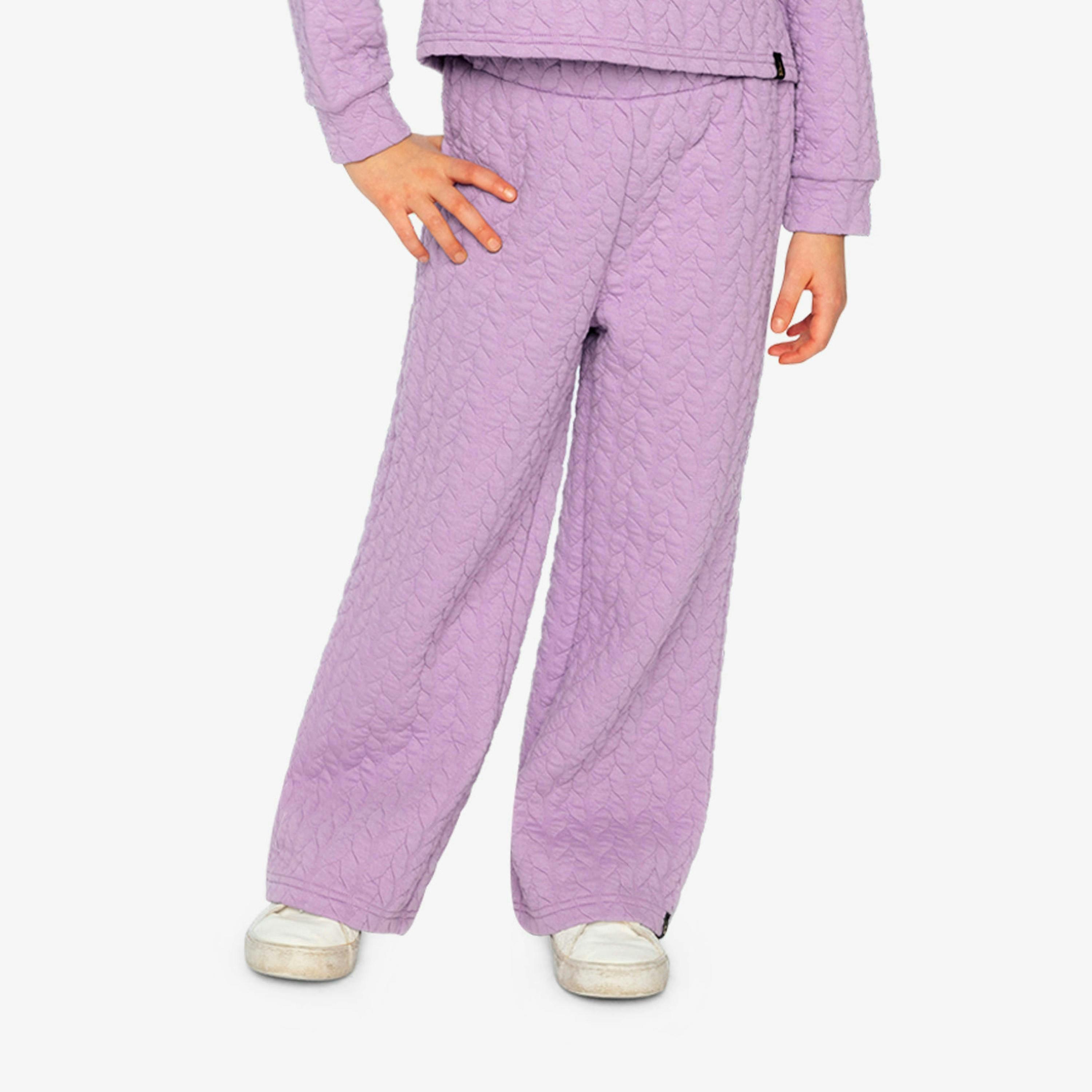 Wide Leg Jacquard Pants Purple , view 2 of 6
