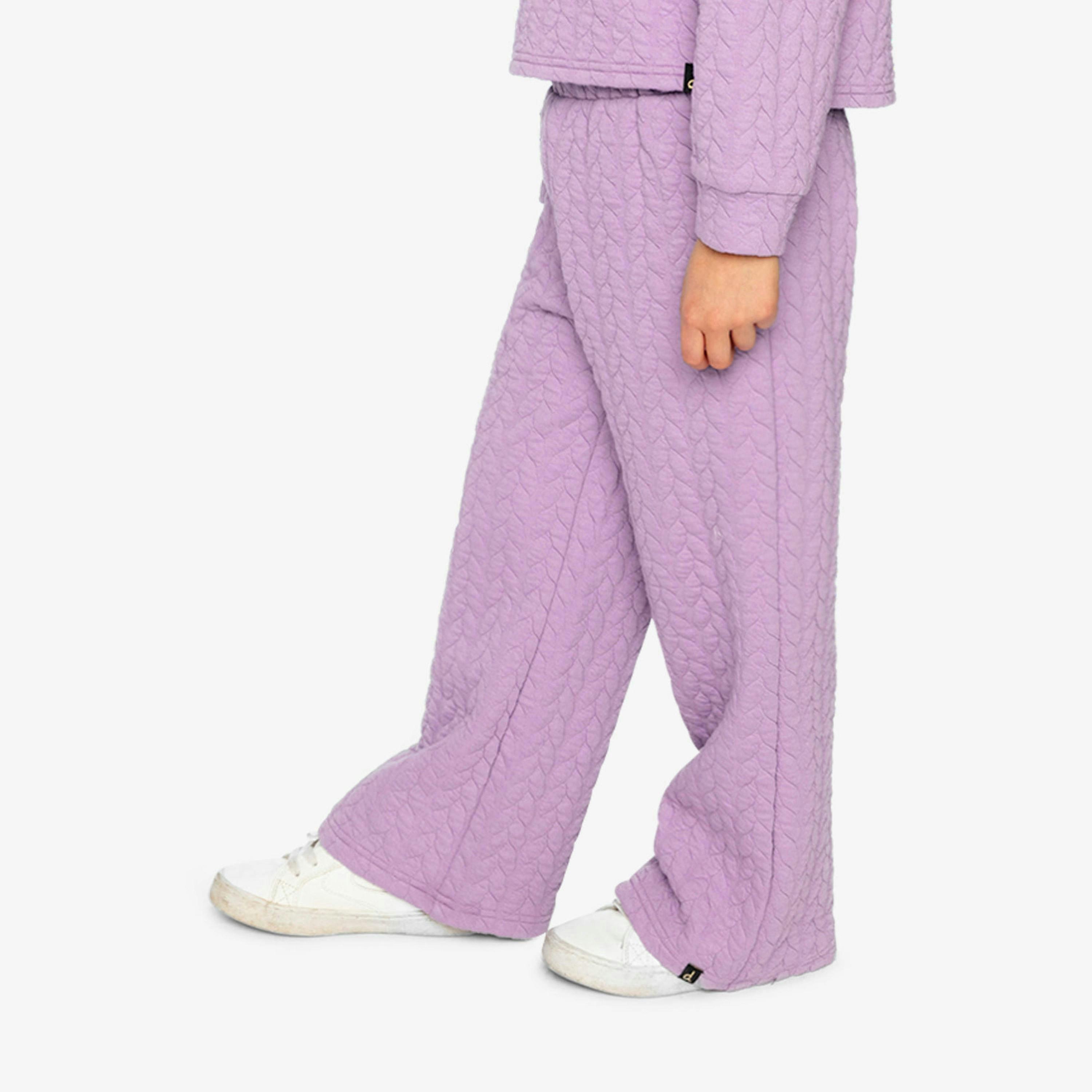 Wide Leg Jacquard Pants Purple , view 3 of 6