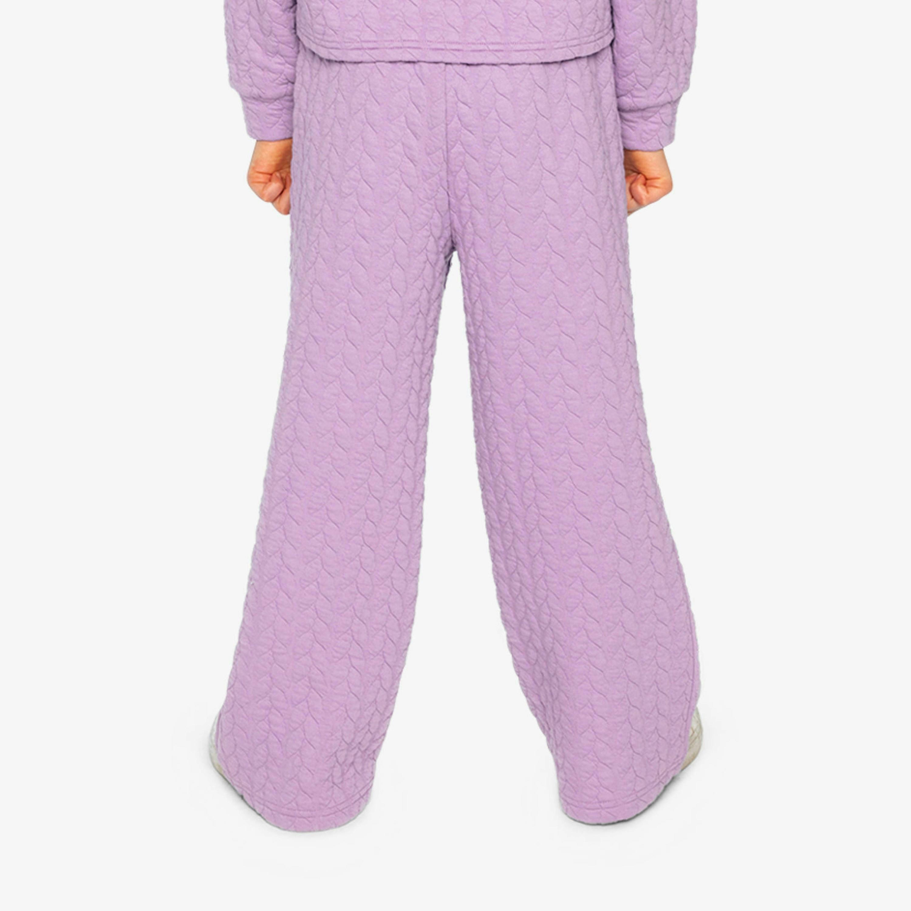 Wide Leg Jacquard Pants Purple , view 4 of 6