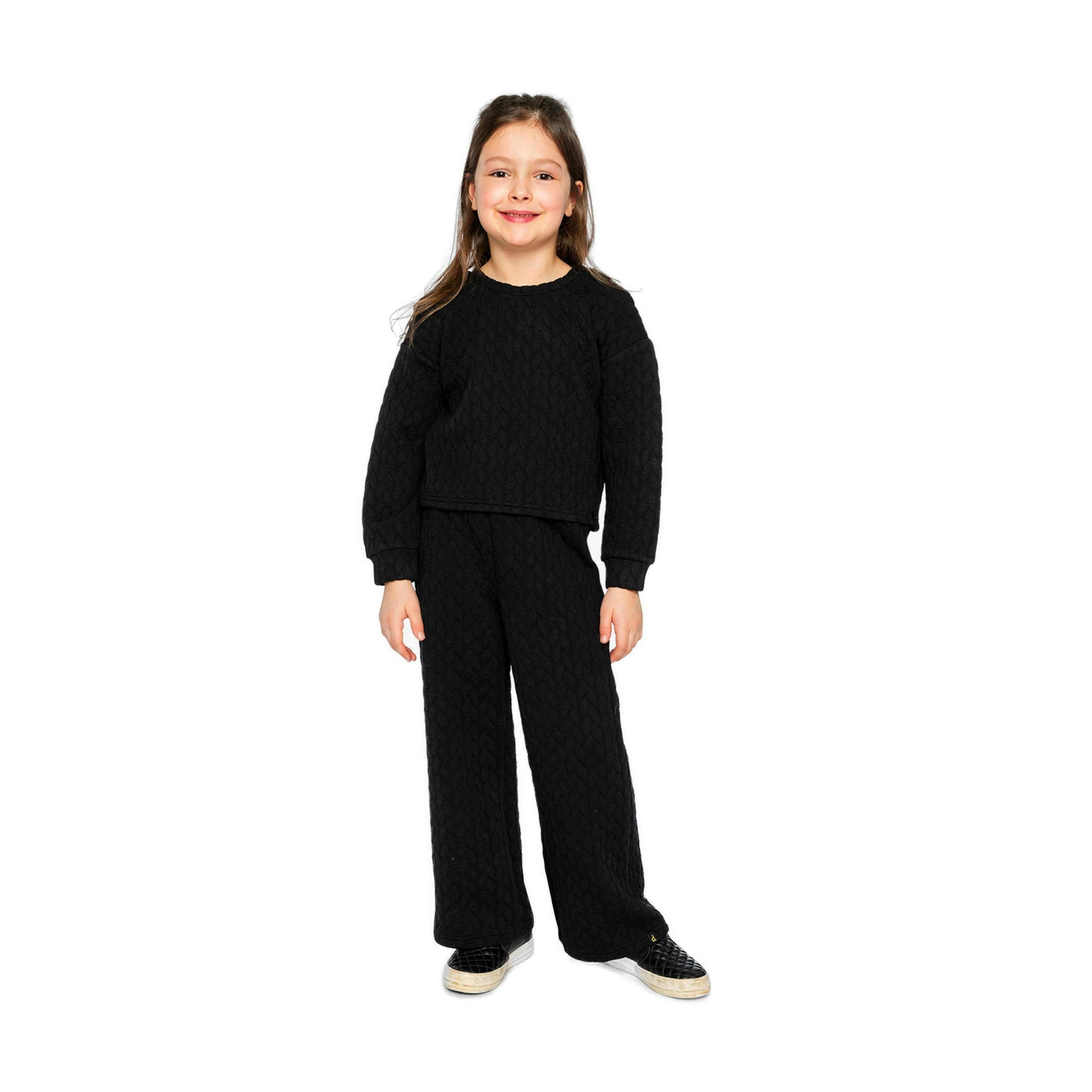 Wide Leg Jacquard Pants Black , view 5 of 6