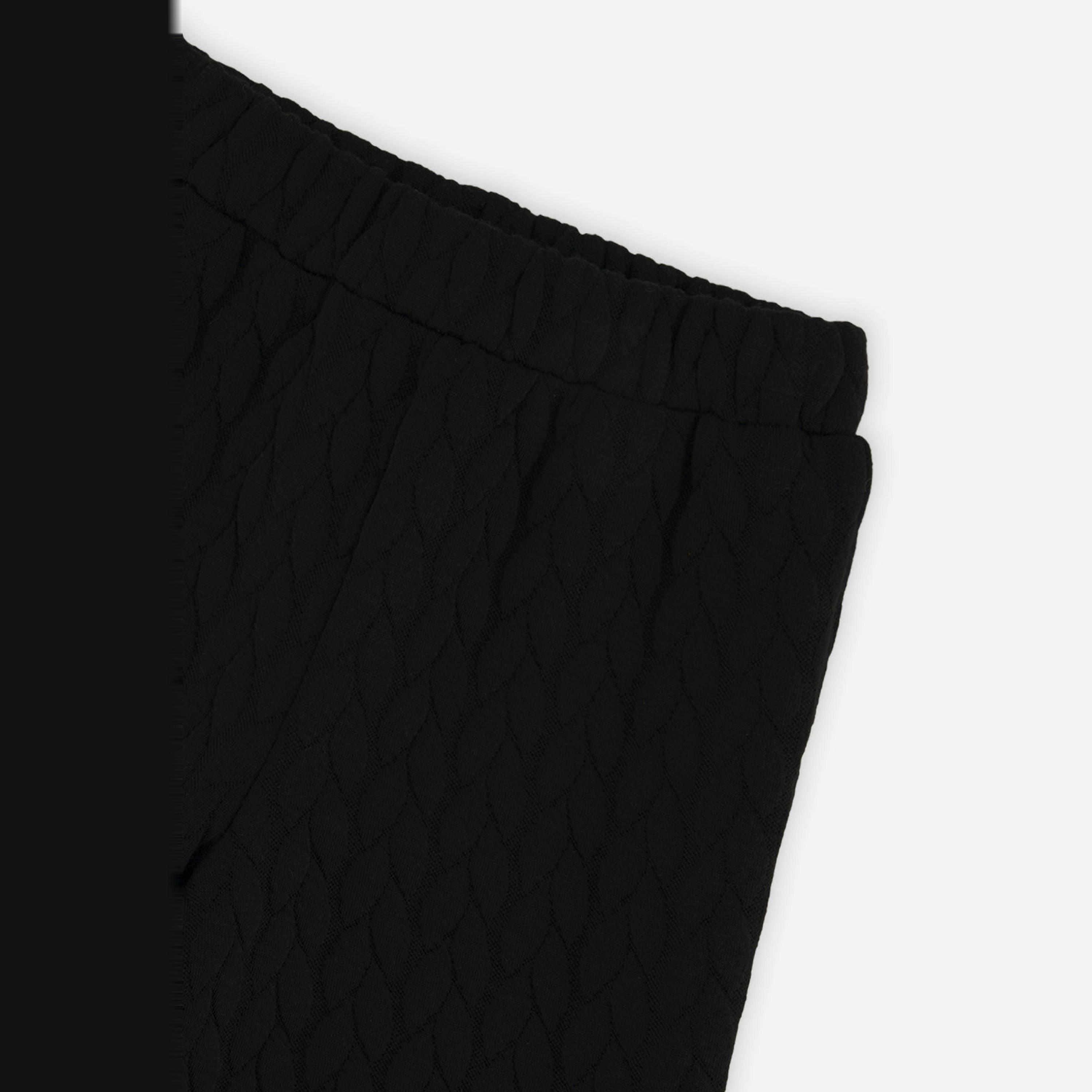 Wide Leg Jacquard Pants Black , view 6 of 6