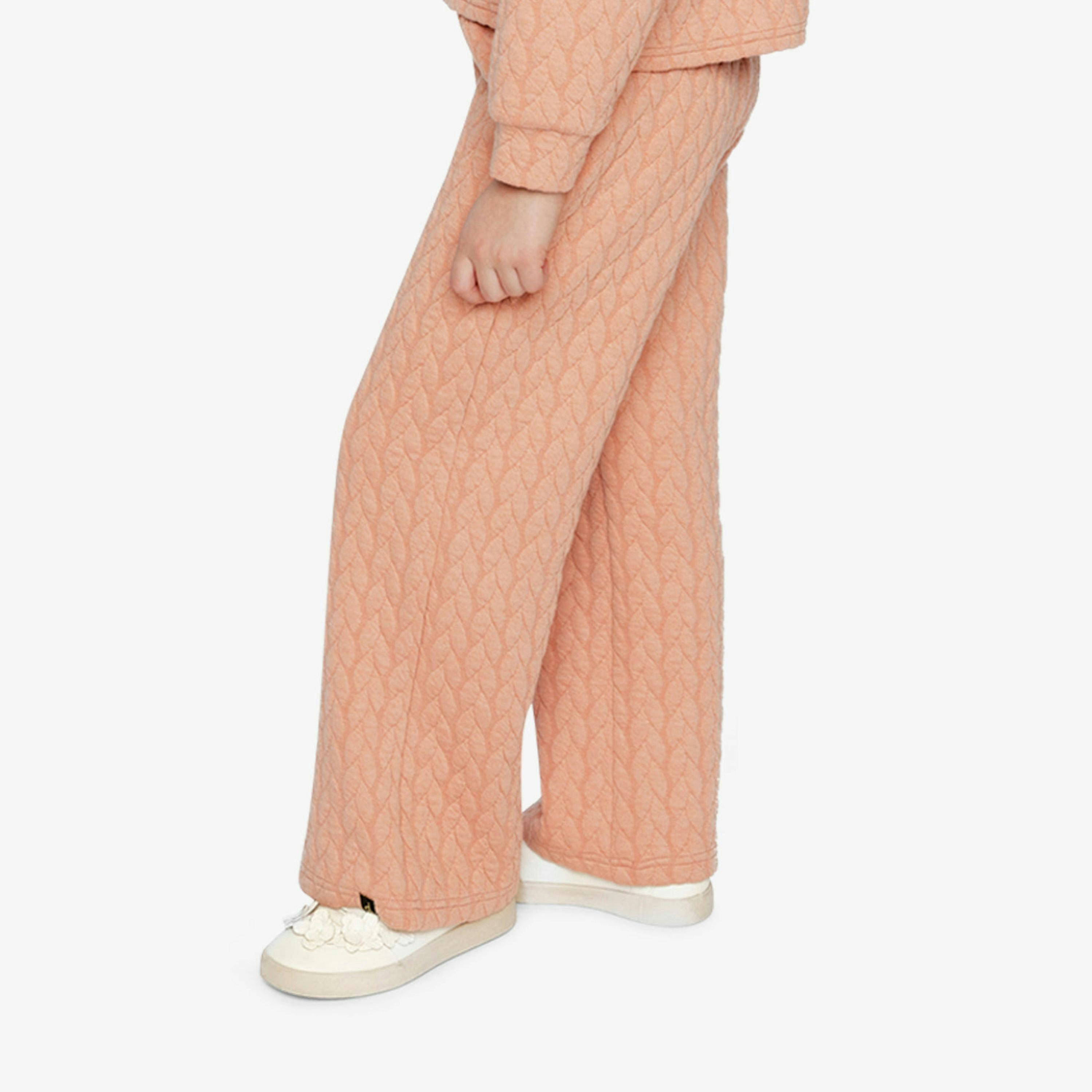 Wide Leg Jacquard Pants Pink , view 3 of 6