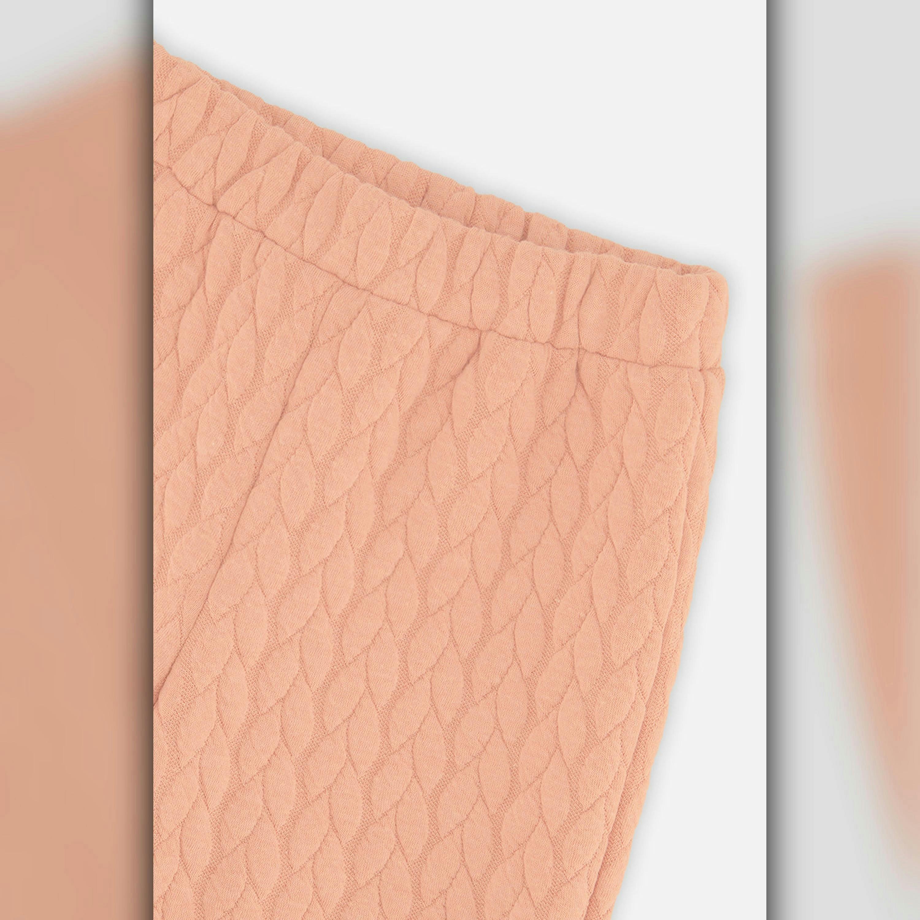 Wide Leg Jacquard Pants Pink , view 6 of 6