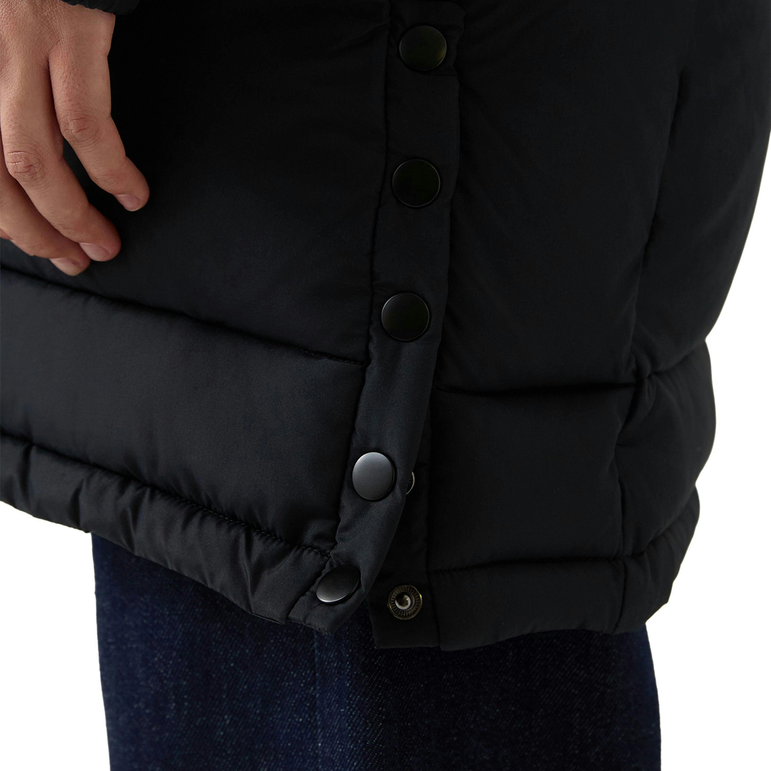 Rayna Long Line Puffer Jacket - Black , view 4 of 5