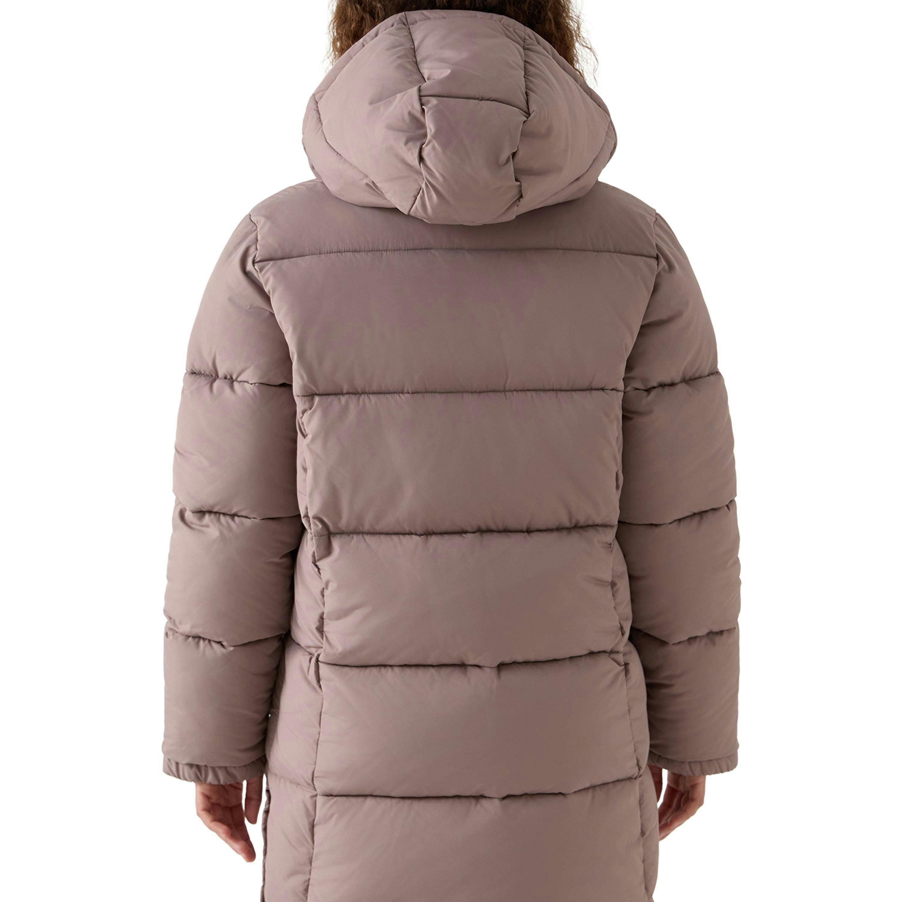 Rayna Long Line Puffer Jacket - Light Cocoa , view 2 of 5