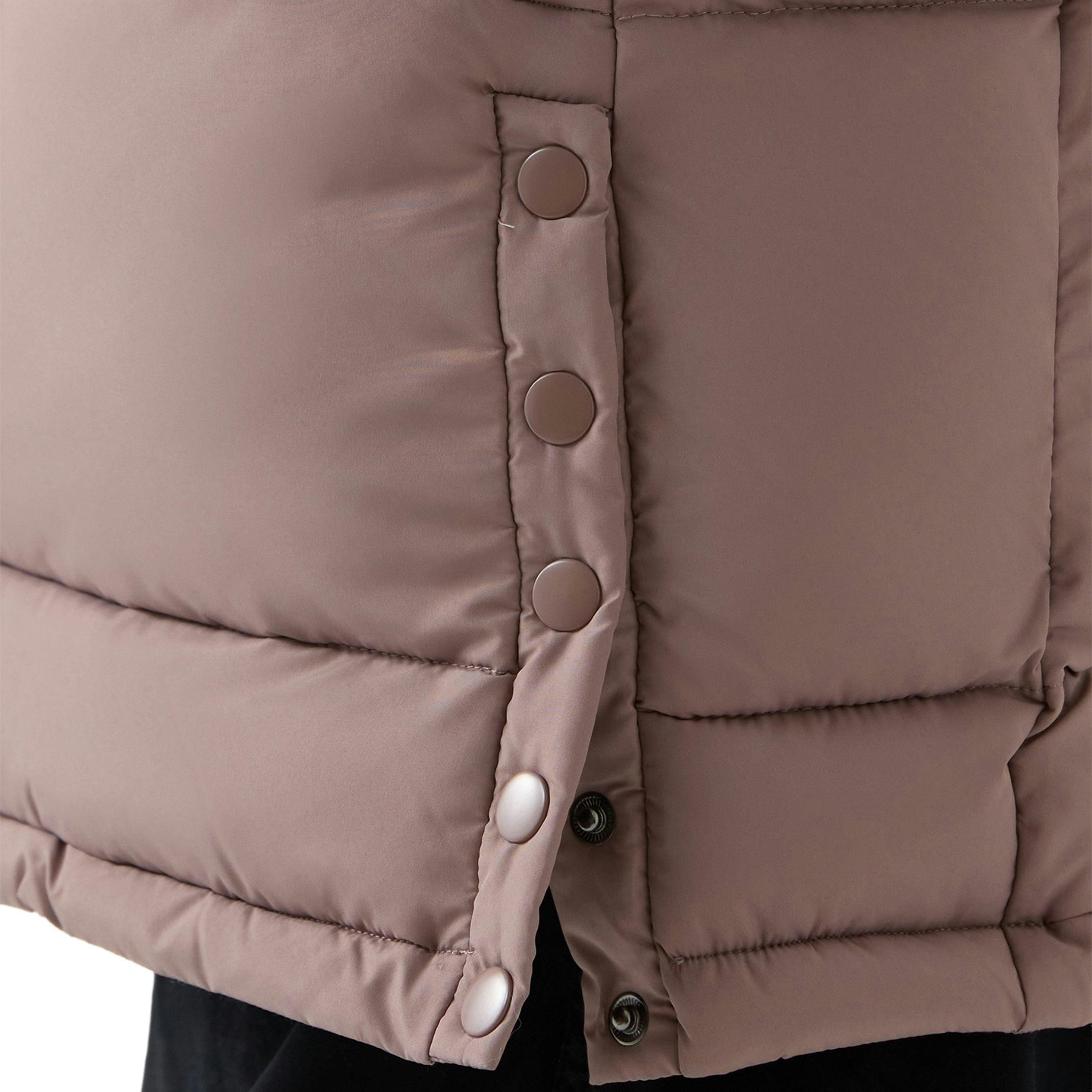 Rayna Long Line Puffer Jacket - Light Cocoa , view 4 of 5
