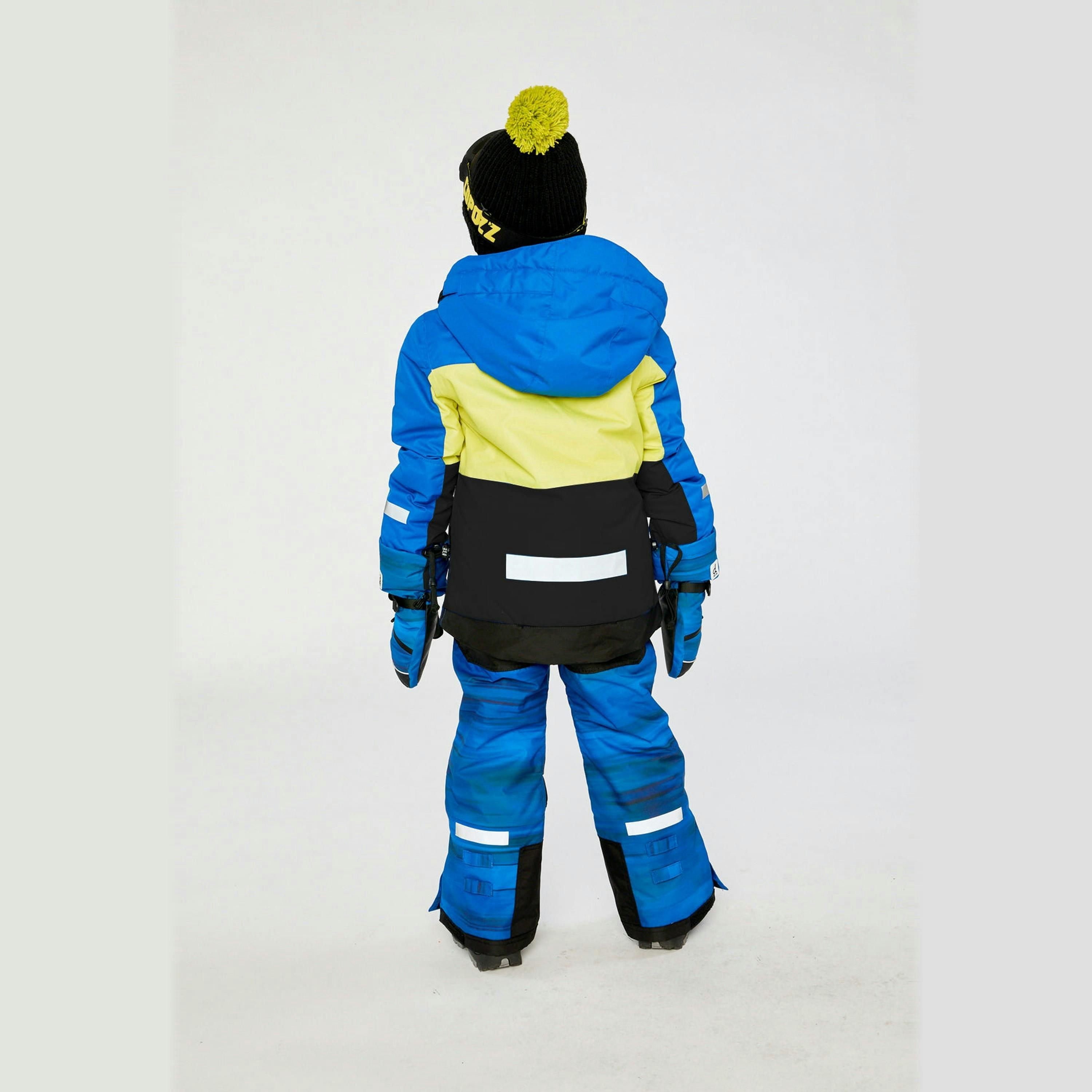 Two Piece Teknik Snowsuit Royal Blue And Yellow , view 4 of 6