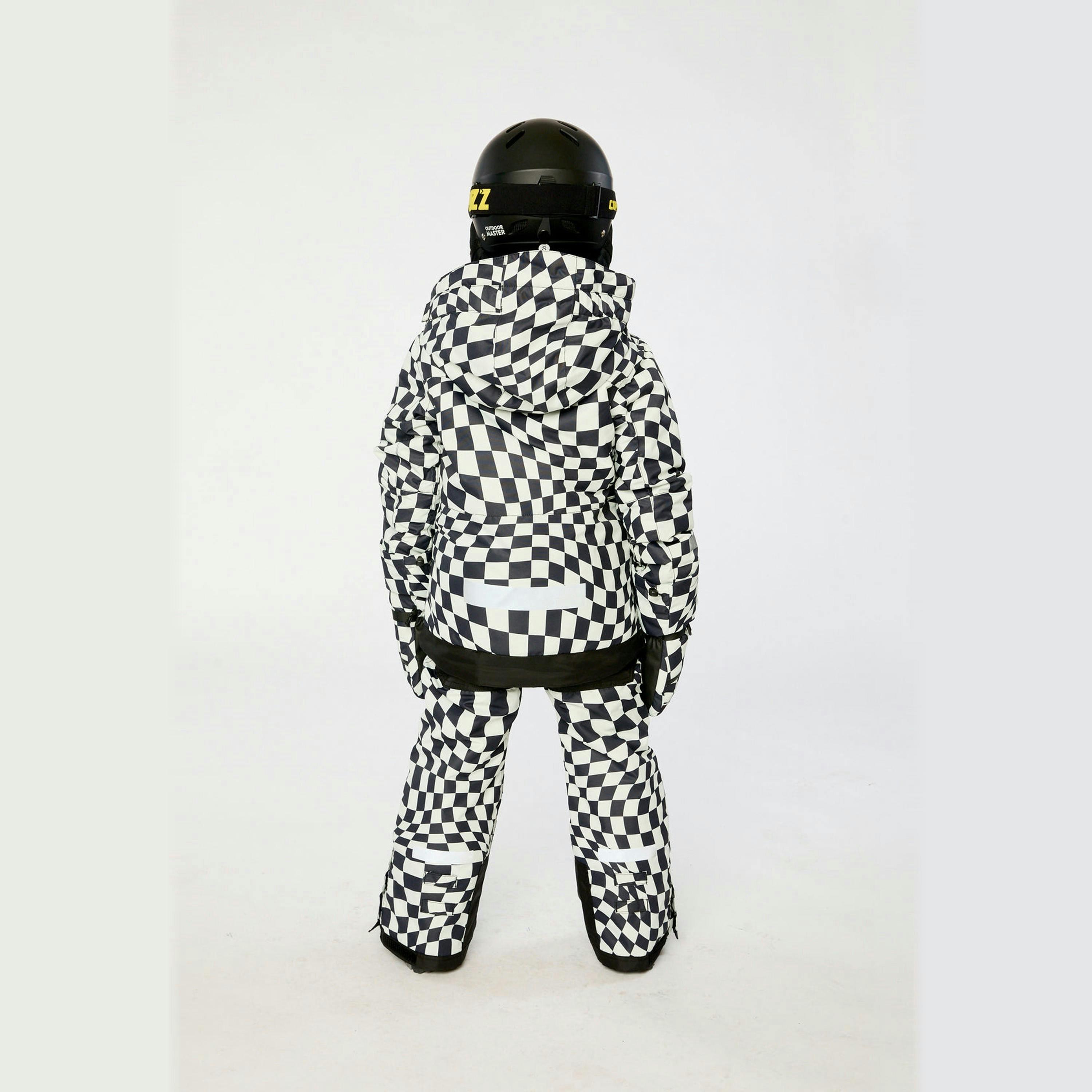 Two Piece Teknik Snowsuit White Checkered Print , view 4 of 6
