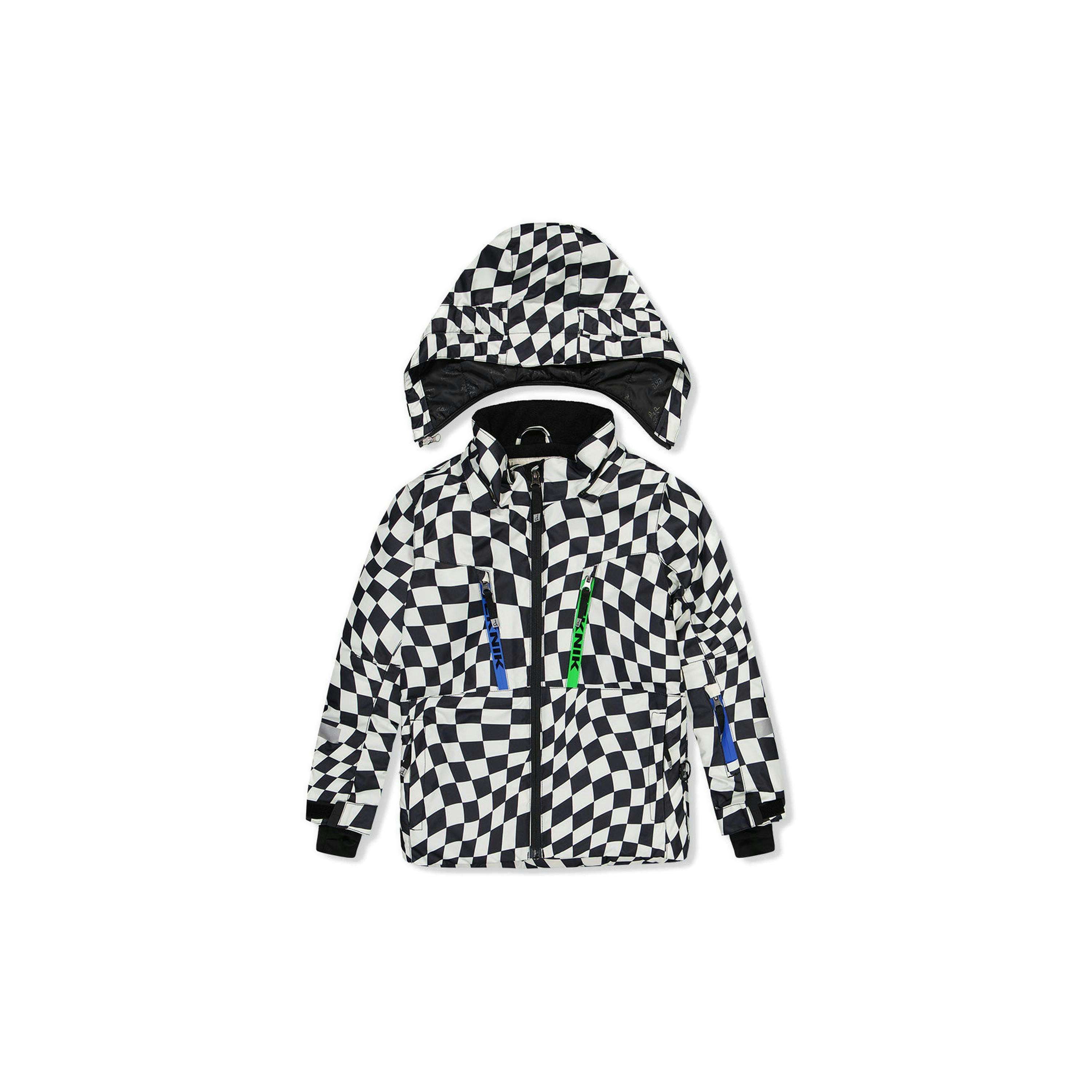 Two Piece Teknik Snowsuit White Checkered Print , view 5 of 6