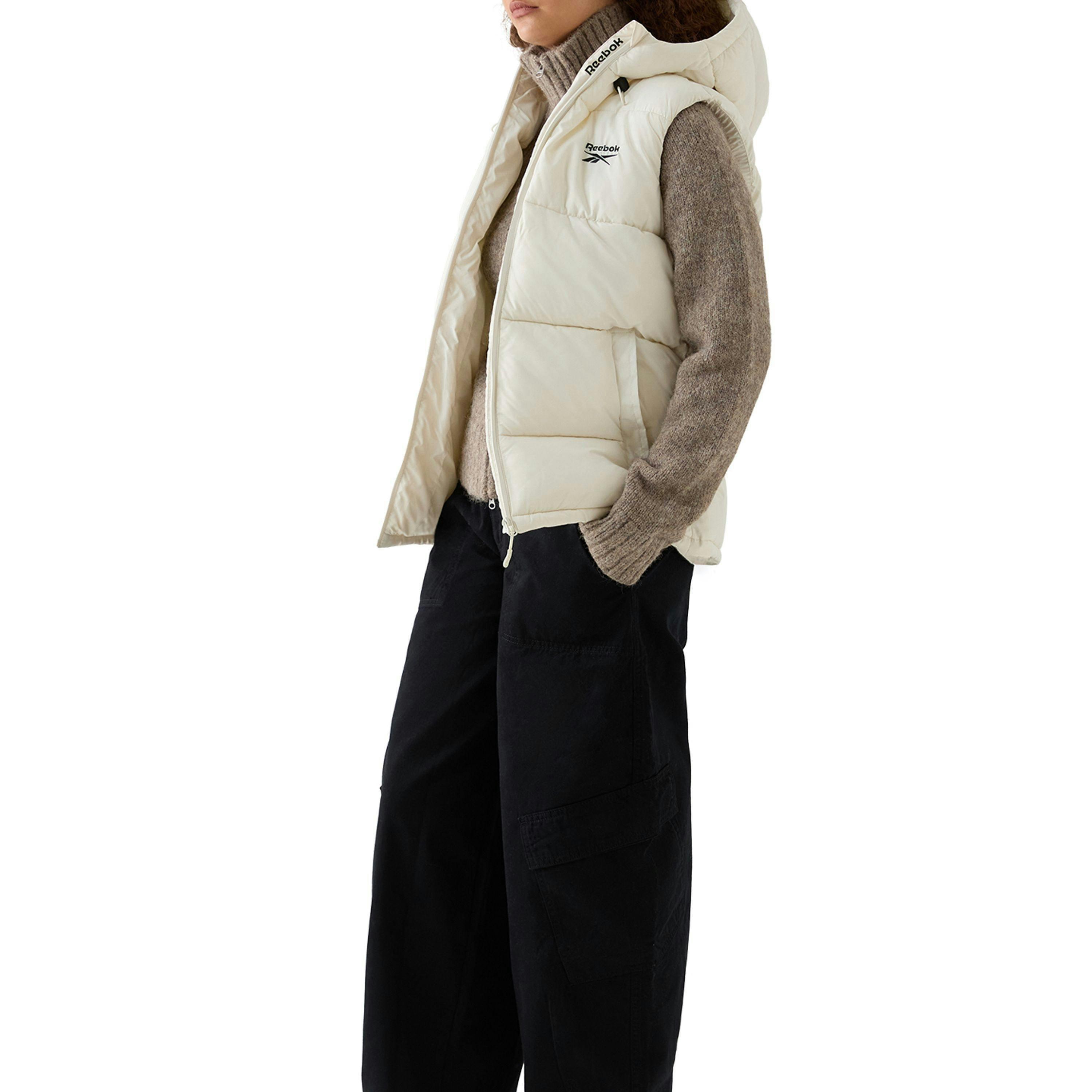 Rayna Hooded Puffer Gilet - Chalk , view 4 of 5
