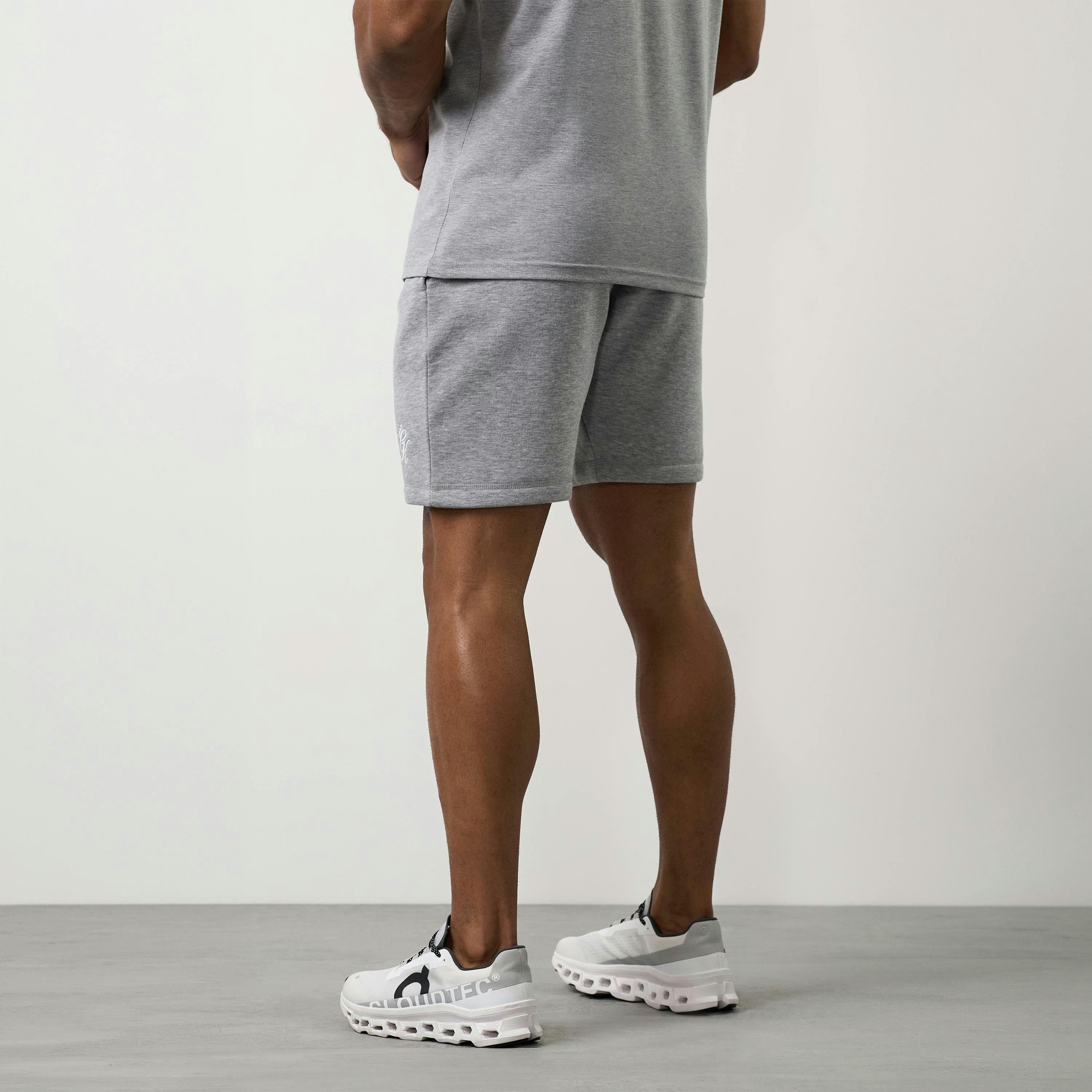 Gym King Fundamental Fleece Short - Grey Marl , view 2 of 5