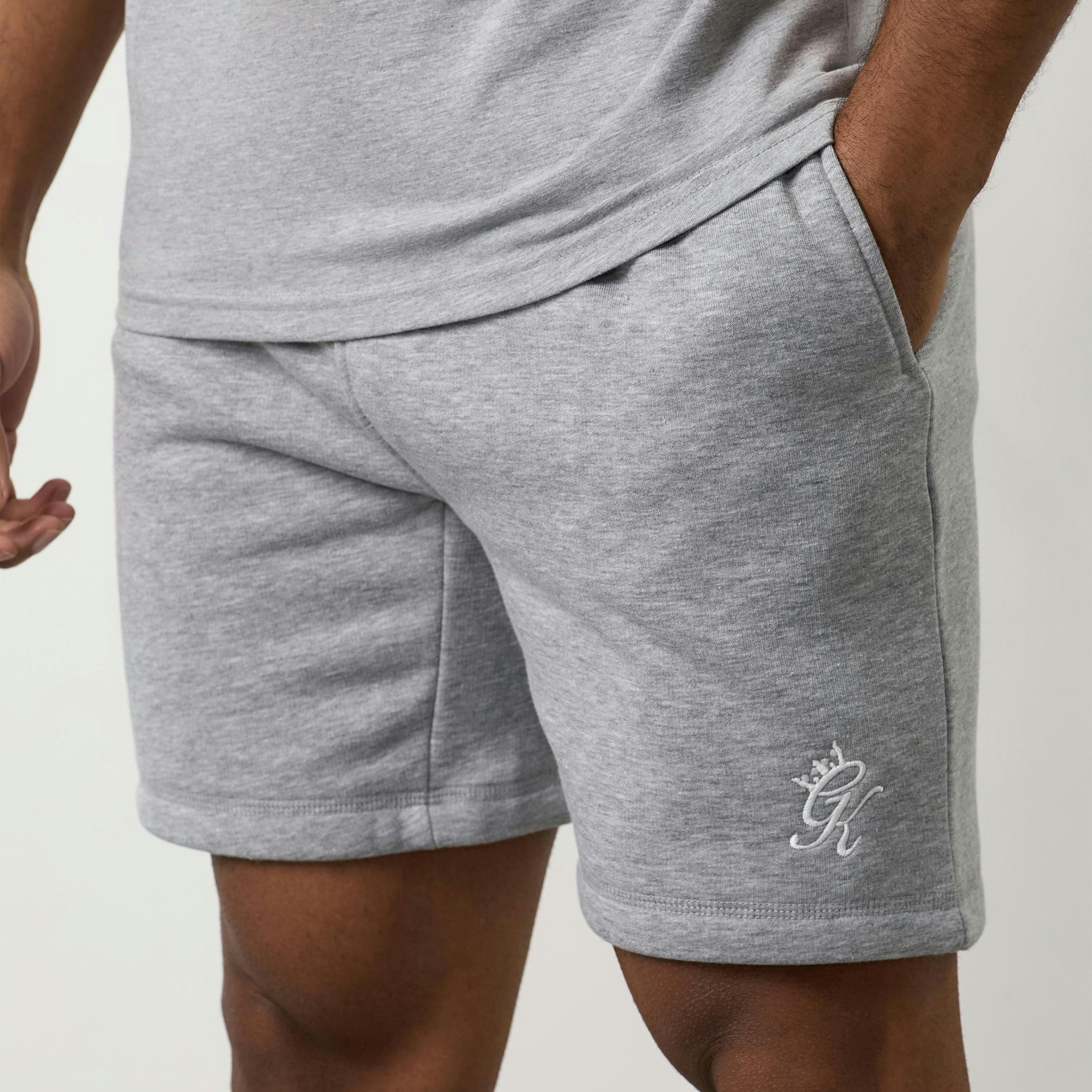 Gym King Fundamental Fleece Short - Grey Marl , view 4 of 5