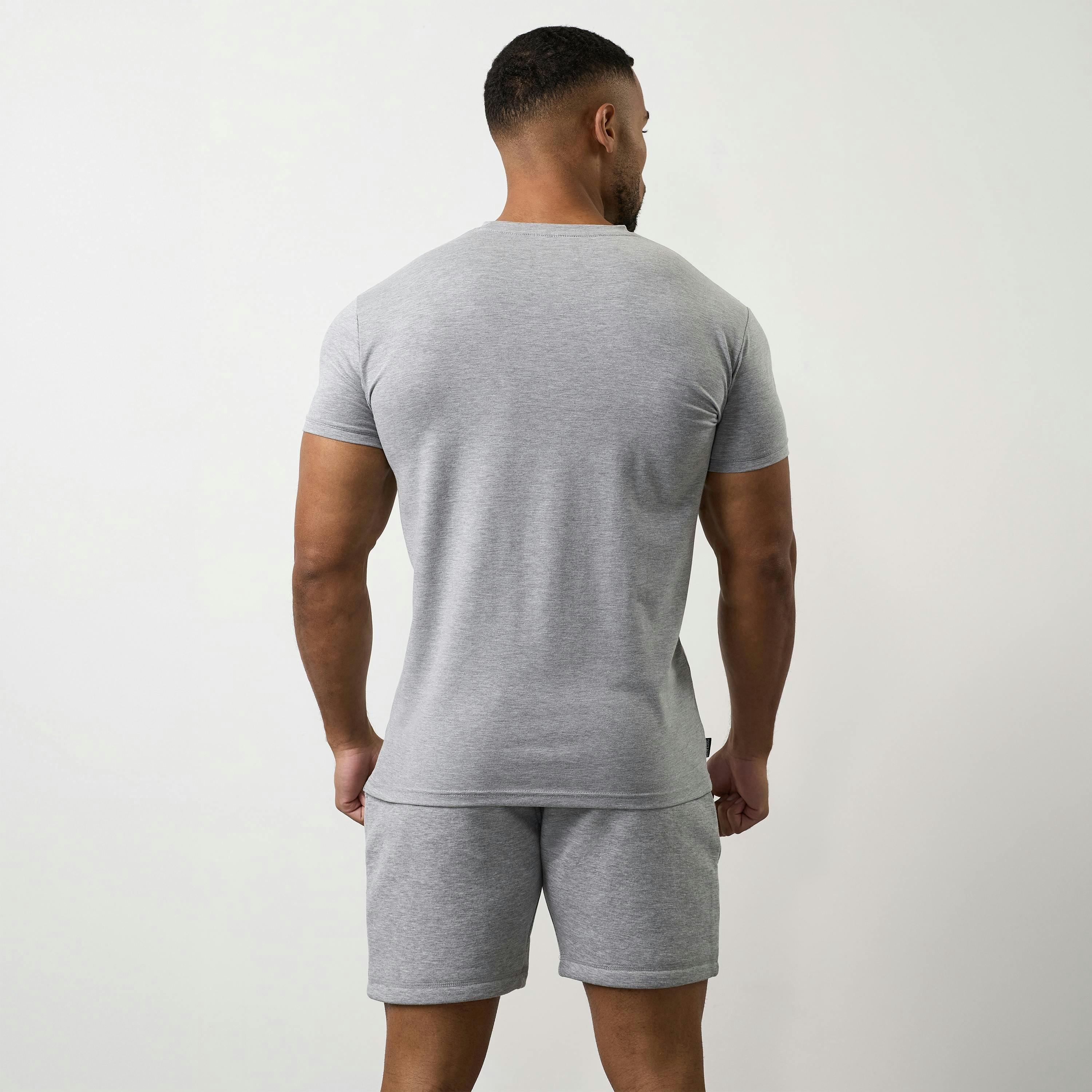 Gym King Jersey T-Shirt - Grey Marl , view 2 of 5