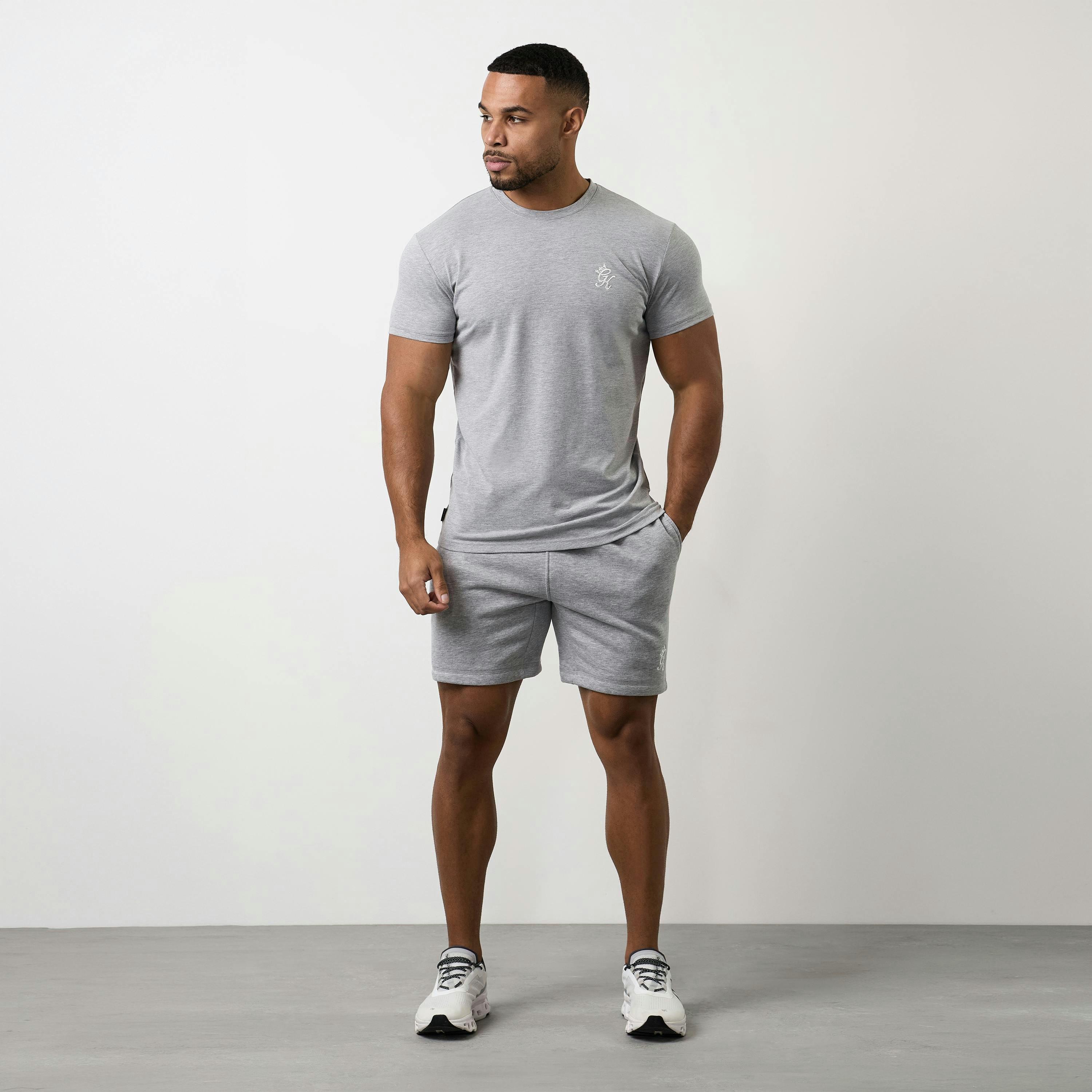 Gym King Jersey T-Shirt - Grey Marl , view 5 of 5